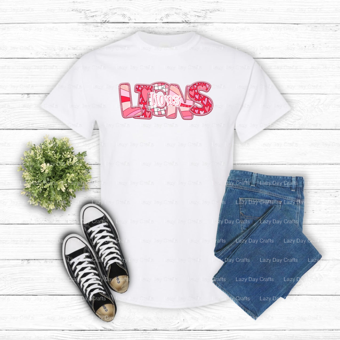 LIONS – School Mascot DTF Transfer (view 1 of 2) – by Lazy Day Crafts – DTF Transfers – School Mascot, School Spirit