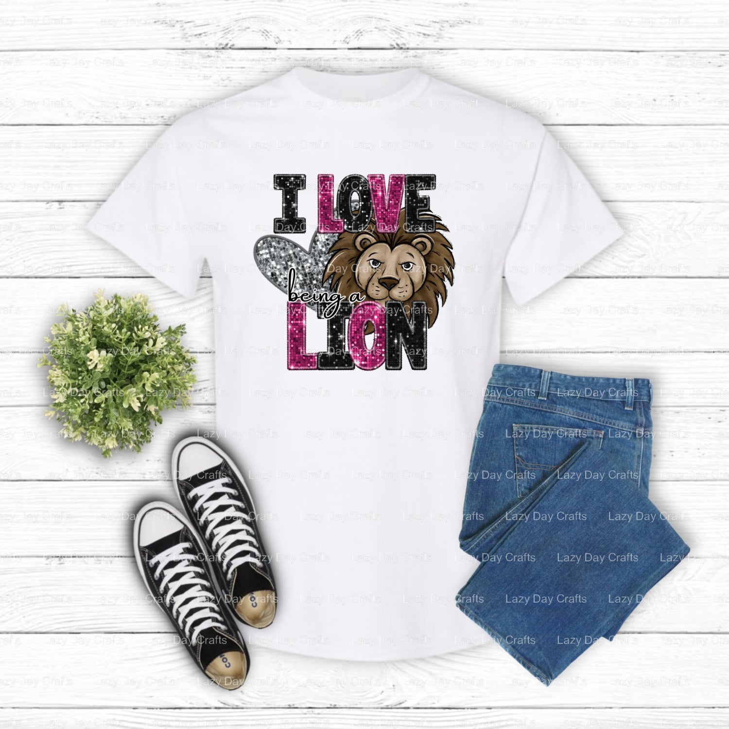 LIONS – School Mascot DTF Transfer (view 1 of 2) – by Lazy Day Crafts – DTF Transfers – School Mascot, Apparel Decor