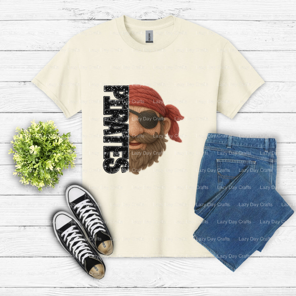 LITTLE MATEY – Pirates DTF Transfer (view 1 of 2) – by Lazy Day Crafts – DTF Transfers – Pirates, Apparel Decor
