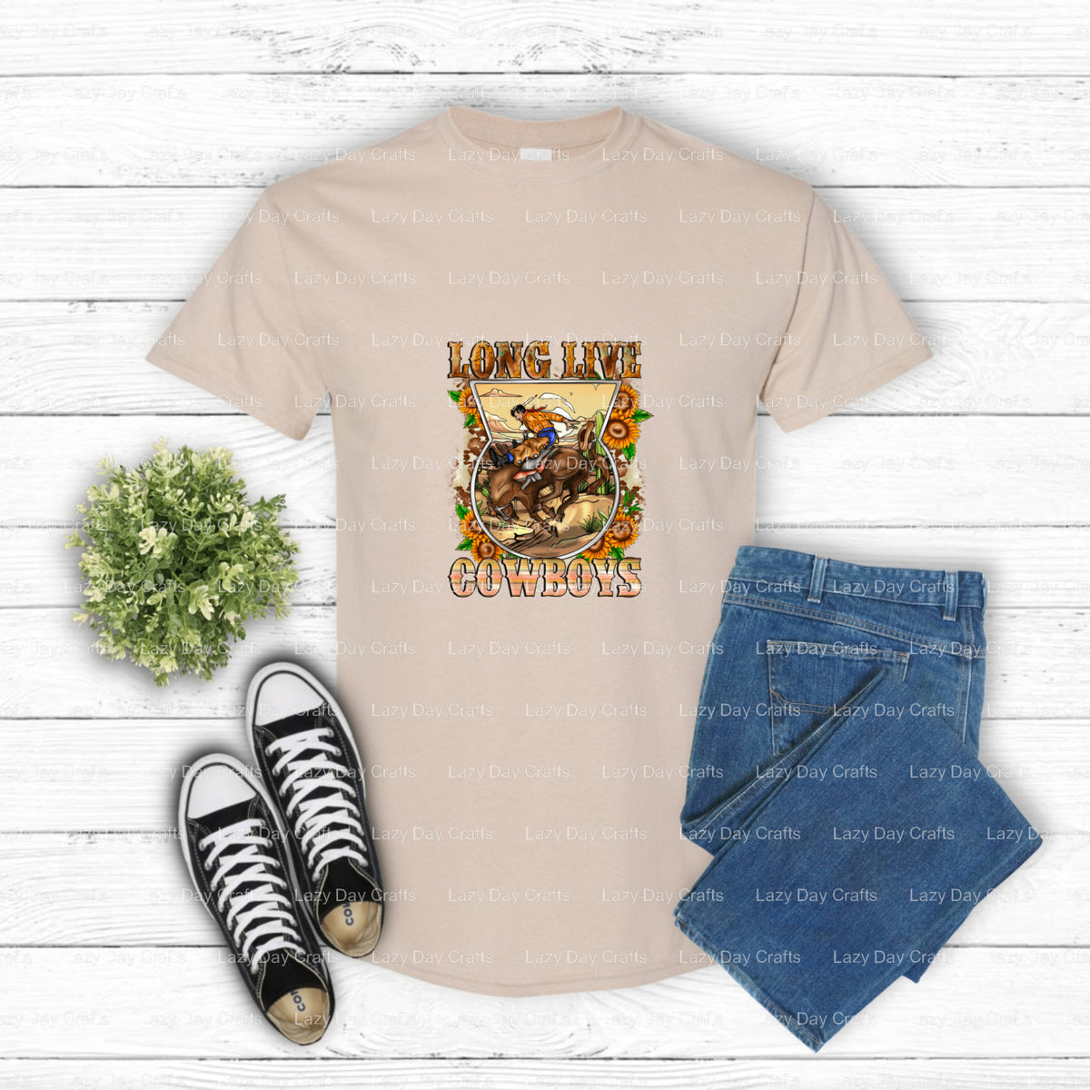Long Live Cowboys – Western DTF Transfer (view 1 of 2) – by Lazy Day Crafts – DTF Transfers – Western, DTF Transfers