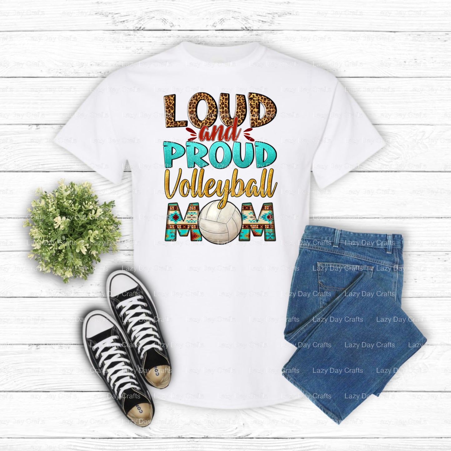 Loud And Proud Volleyball Mom – Volleyball DTF Transfer (view 1 of 2) – by Lazy Day Crafts – DTF Transfers – Volleyball, D...