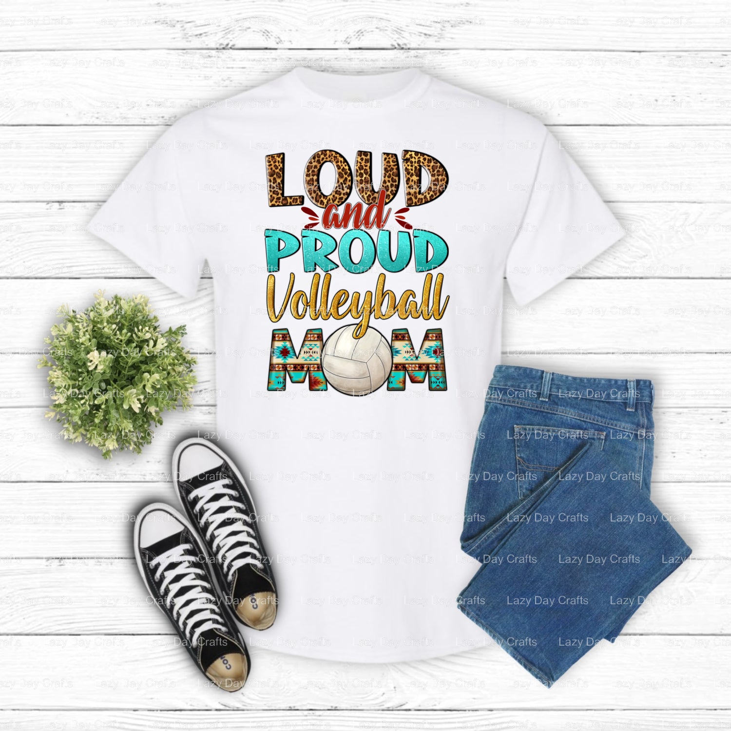 Loud And Proud Volleyball Mom – Volleyball DTF Transfer (view 1 of 2) – by Lazy Day Crafts – DTF Transfers – Volleyball, D...