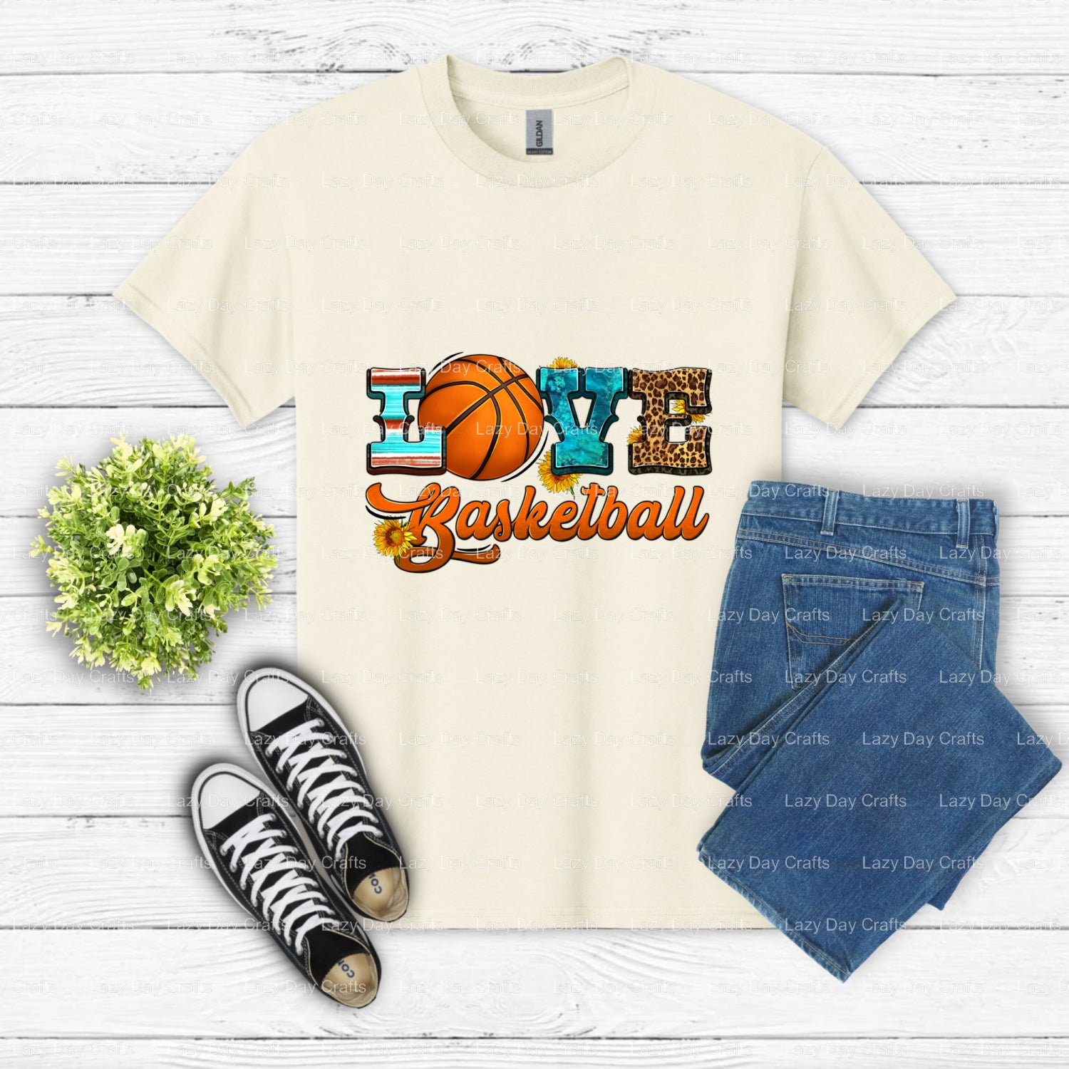Love Basketball – Basketball DTF Transfer (view 2 of 2) – by Lazy Day Crafts – DTF Transfers – Basketball, DTF Transfers