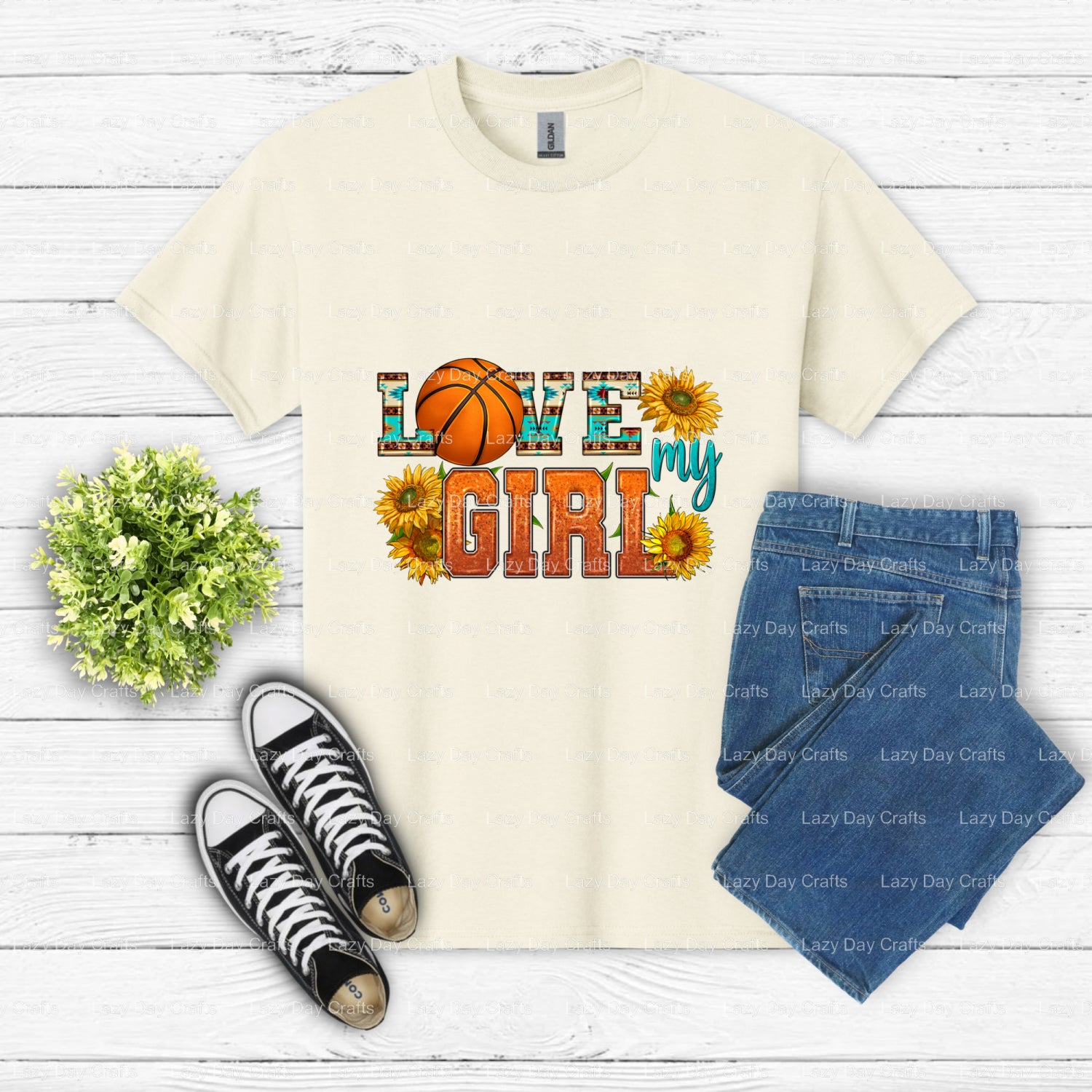 LOVE MY GIRL BASKETBALL – DTF Transfer (view 2 of 2) – by Lazy Day Crafts – DTF Transfers – DTF Transfers, custom apparel