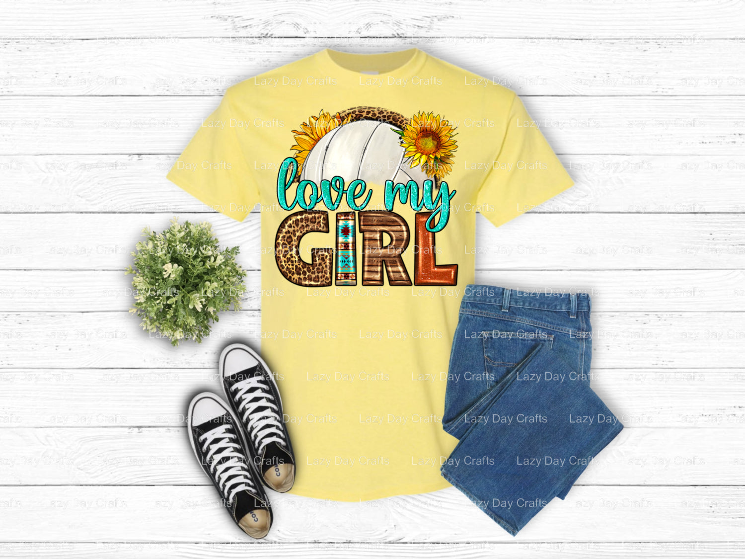 Love My Girl Volleyball – Volleyball DTF Transfer (view 2 of 2) – by Lazy Day Crafts – DTF Transfers – Volleyball, DTF Tra...