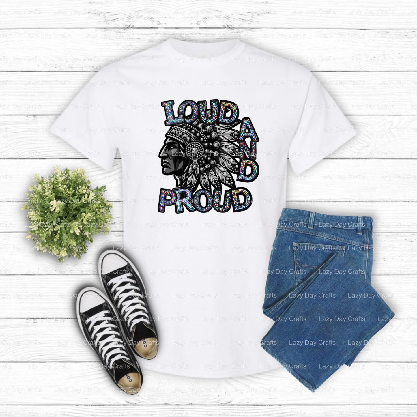 LP Indians Mascot – School Spirit DTF Transfer (view 2 of 2) – by Lazy Day Crafts – DTF Transfers – School Mascot, Apparel...