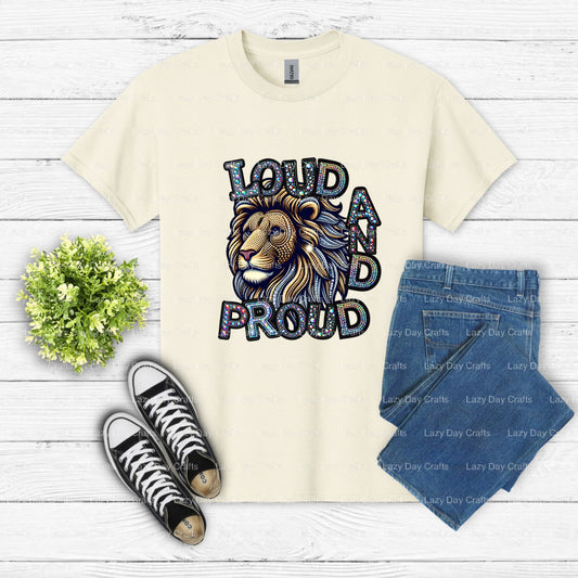 LP LIONS School Mascot – DTF Transfer (view 1 of 2) – by Lazy Day Crafts – DTF Transfers – School Mascot, Apparel Decoration