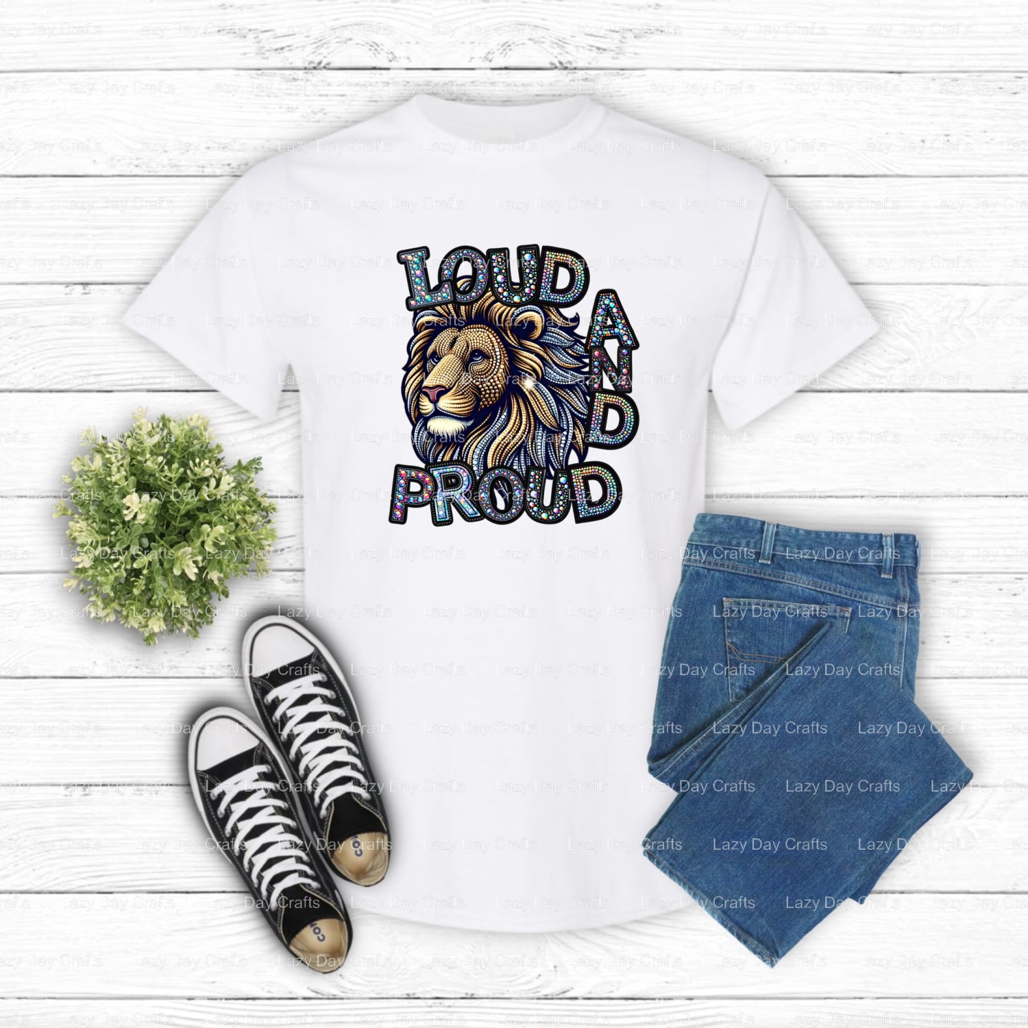 LP LIONS School Mascot – DTF Transfer (view 2 of 2) – by Lazy Day Crafts – DTF Transfers – School Mascot, Apparel Decoration