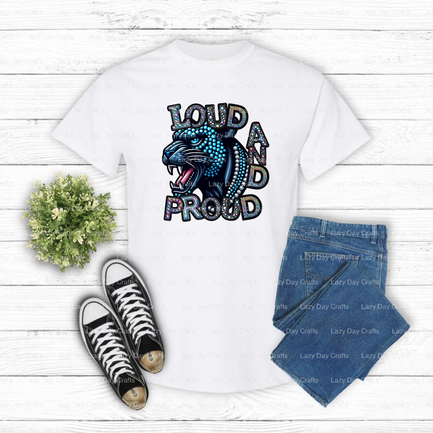 LP Panthers Mascot – School Spirit DTF Transfer (view 1 of 2) – by Lazy Day Crafts – DTF Transfers – School Spirit, Appare...