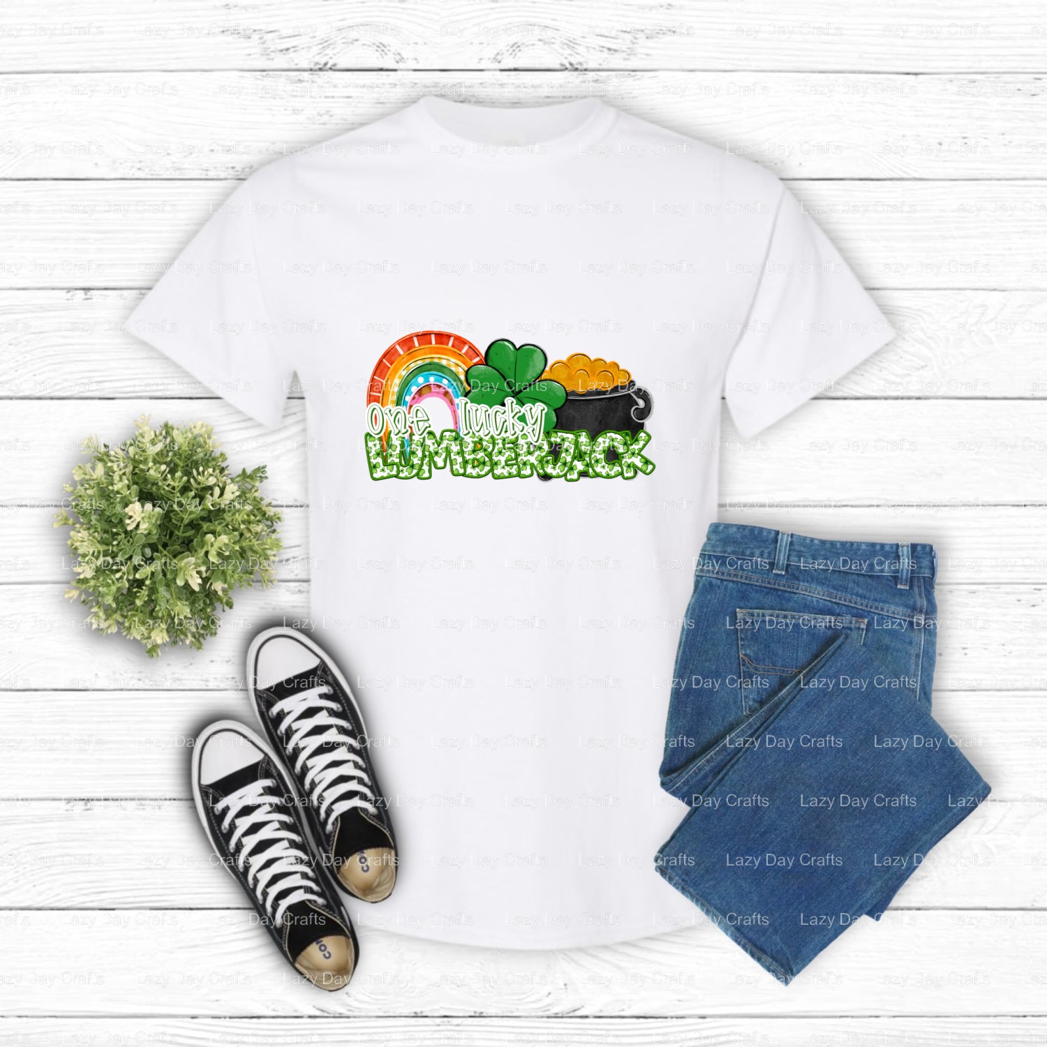 LUCKY LUMBERJACK – School Mascot DTF Transfer (view 2 of 2) – by Lazy Day Crafts – DTF Transfers – School Mascot, DTF Tran...