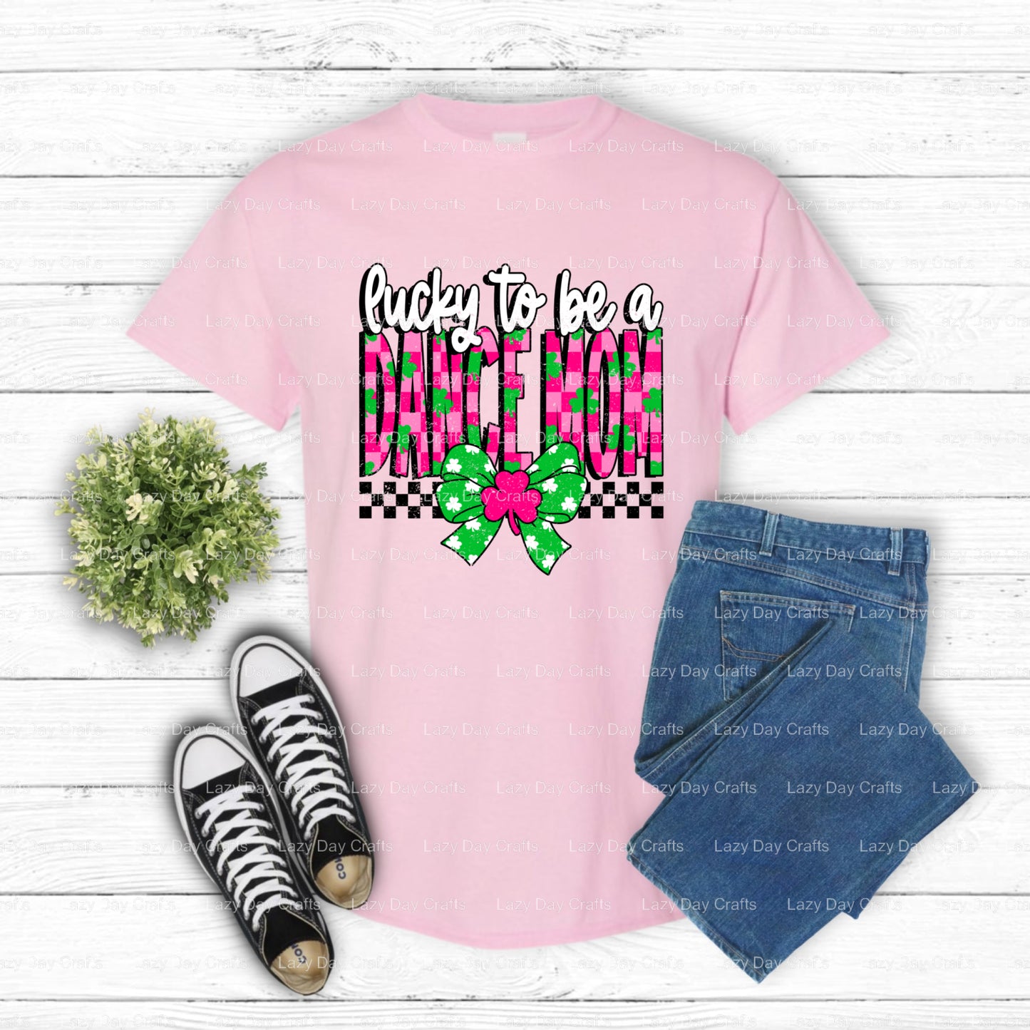 LUCKY TO BE A DANCE MOM – DTF Transfer (view 1 of 2) – by Lazy Day Crafts – DTF Transfers – DTF Transfers, Premade DTF
