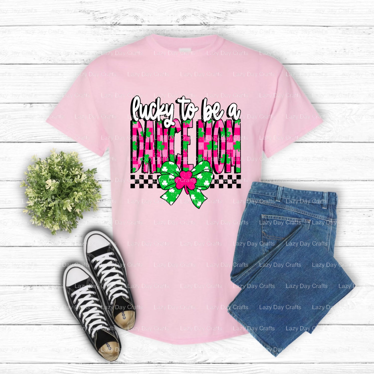 LUCKY TO BE A DANCE MOM – DTF Transfer (view 1 of 2) – by Lazy Day Crafts – DTF Transfers – DTF Transfers, Premade DTF