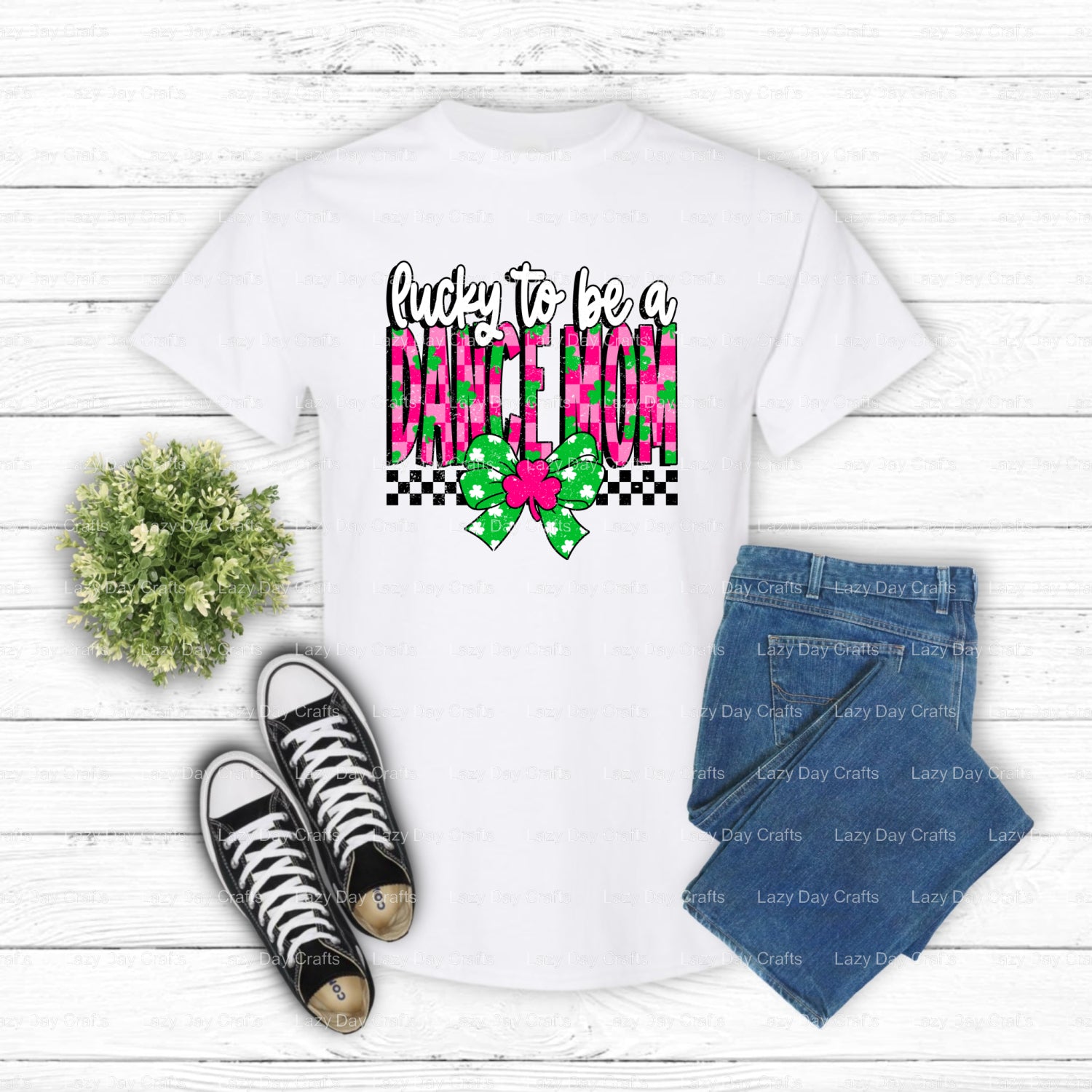 LUCKY TO BE A DANCE MOM – DTF Transfer (view 2 of 2) – by Lazy Day Crafts – DTF Transfers – DTF Transfers, Premade DTF