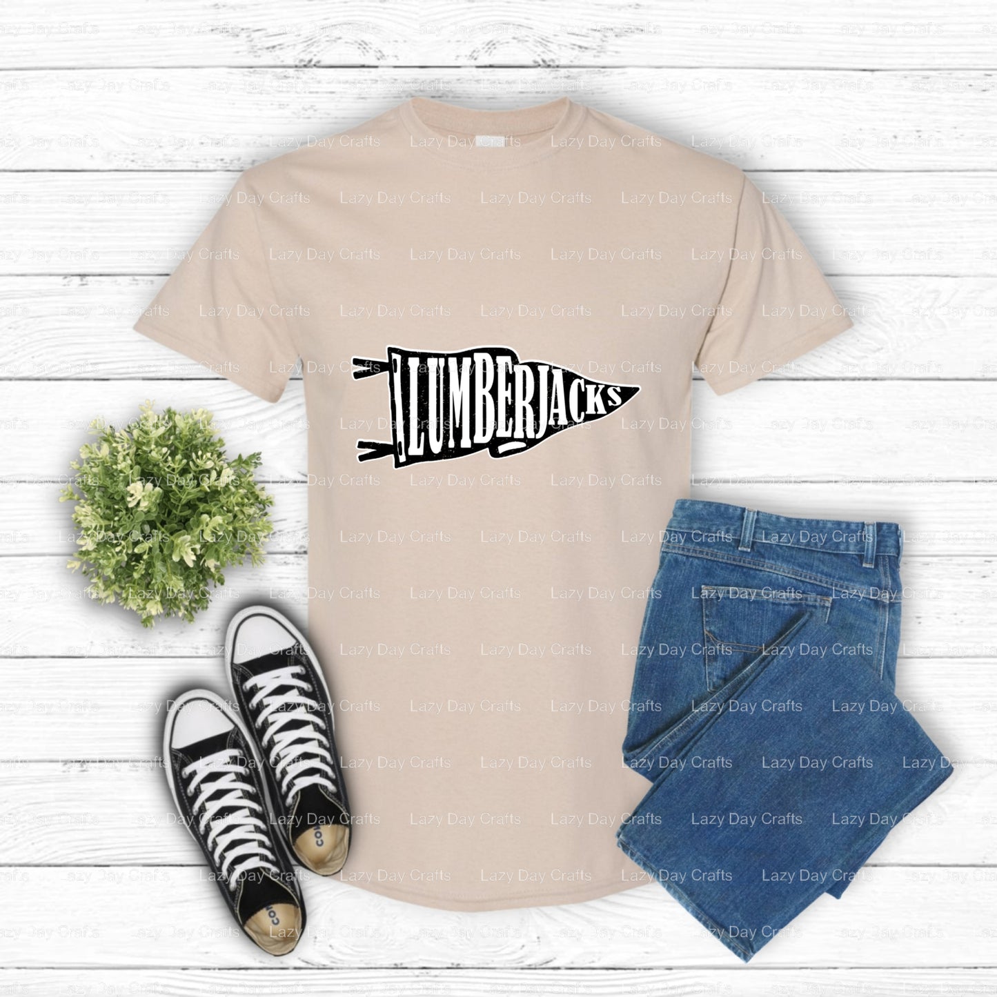 Lumberjack School Mascot – School Spirit DTF Transfer (view 2 of 2) – by Lazy Day Crafts – DTF Transfers – School Spirit,...