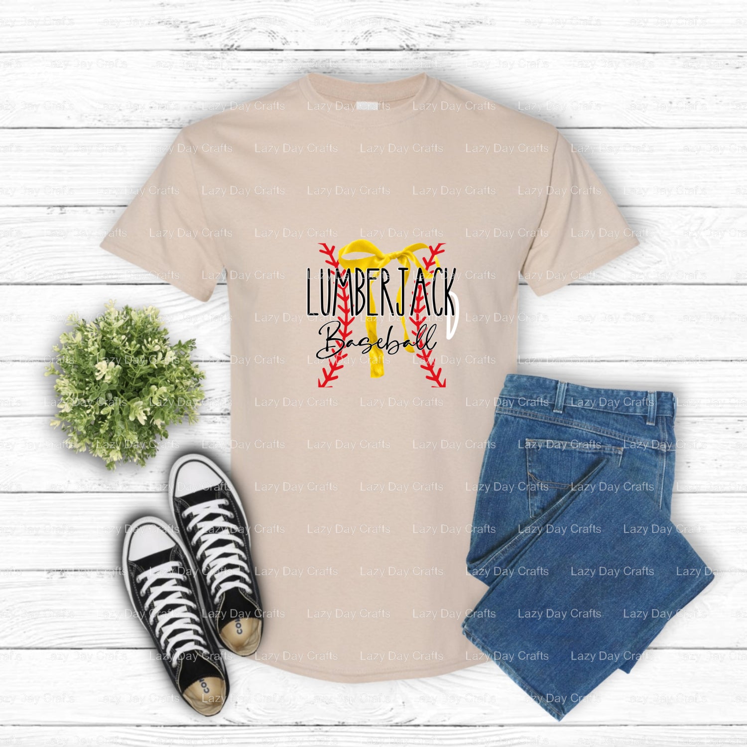 Lumberjacks Baseball Mascot – School Spirit DTF Transfer (view 2 of 2) – by Lazy Day Crafts – DTF Transfers – School Masco...