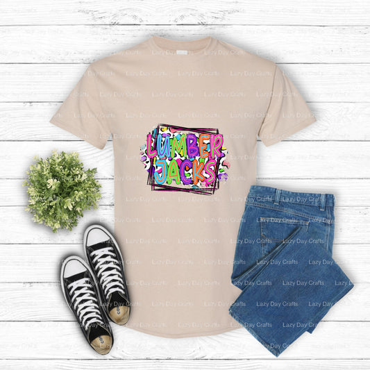 LUMBERJACKS Bear Mascot – School Spirit DTF Transfer (view 1 of 2) – by Lazy Day Crafts – DTF Transfers – School Mascot, A...