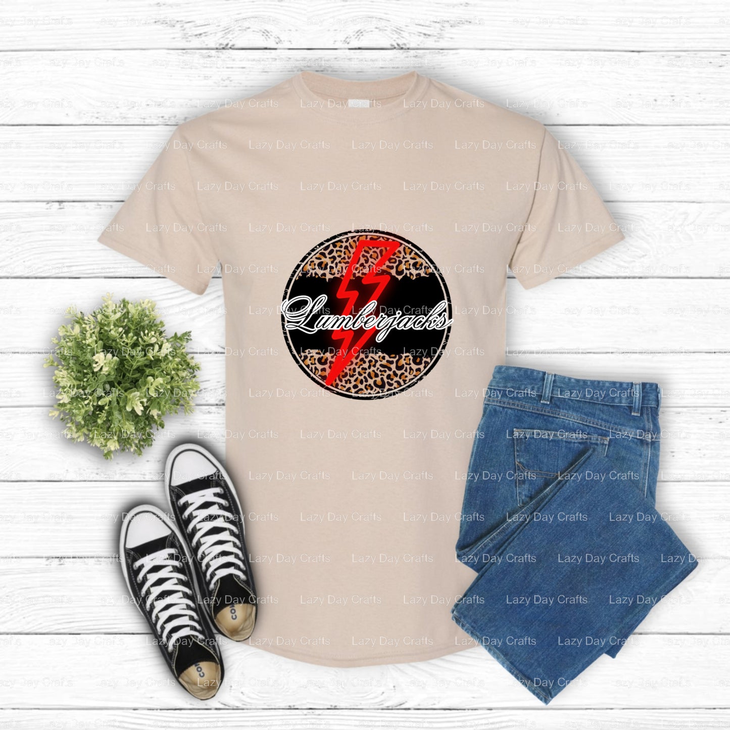 LUMBERJACKS Beaver Mascot – School Spirit DTF Transfer (view 2 of 2) – by Lazy Day Crafts – DTF Transfers – School Spirit,...