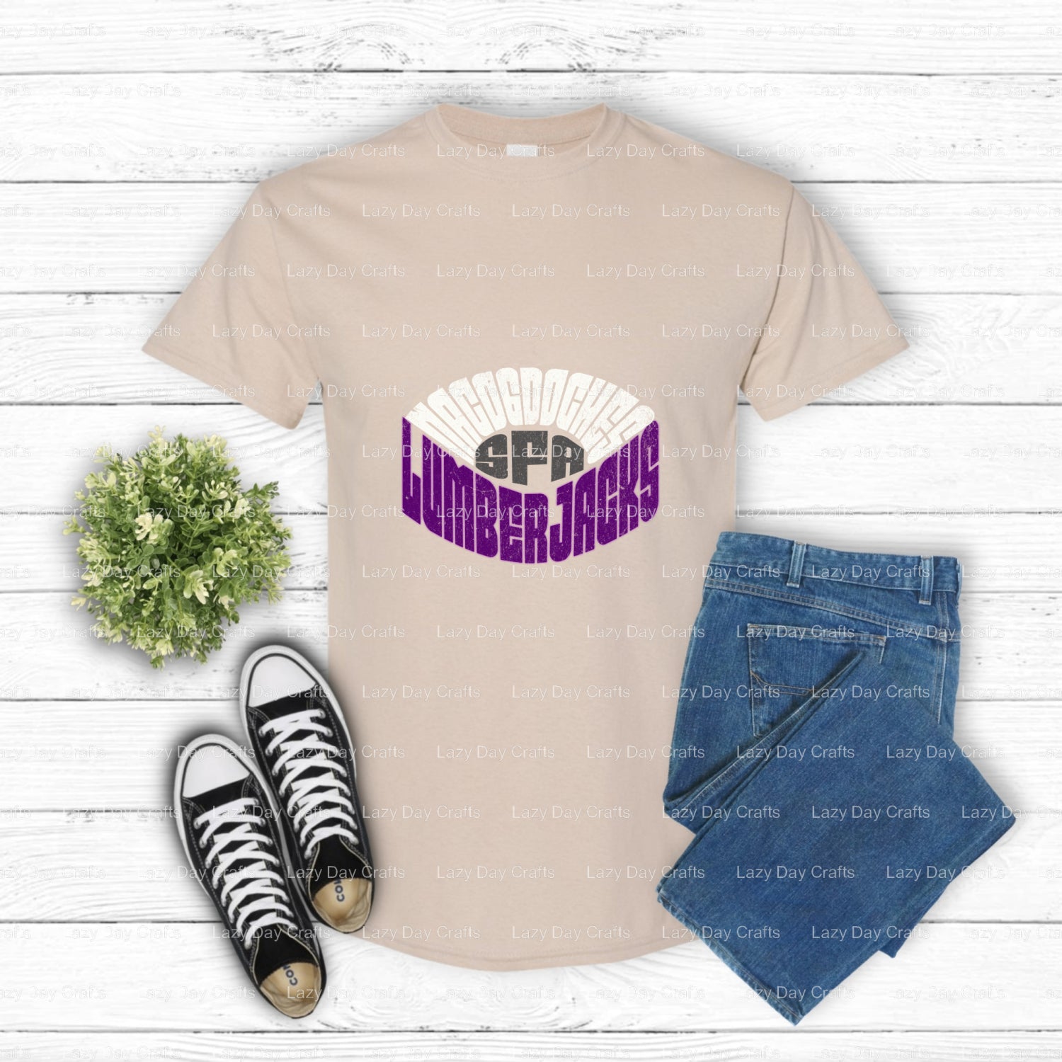 LUMBERJACKS School Mascot Spirit – DTF Transfer (view 1 of 2) – by Lazy Day Crafts – DTF Transfers – School Spirit, Appare...
