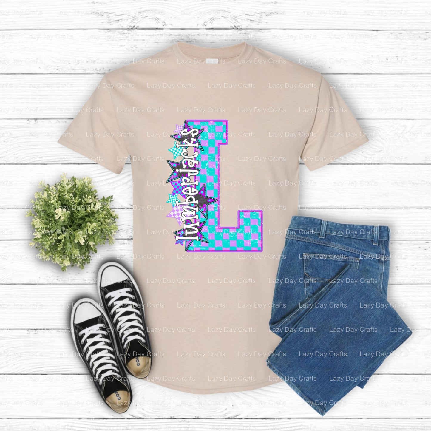 LUMBERJACKS – School Spirit Mascot DTF Transfer (view 2 of 2) – by Lazy Day Crafts – DTF Transfers – School Spirit, DTF Tr...
