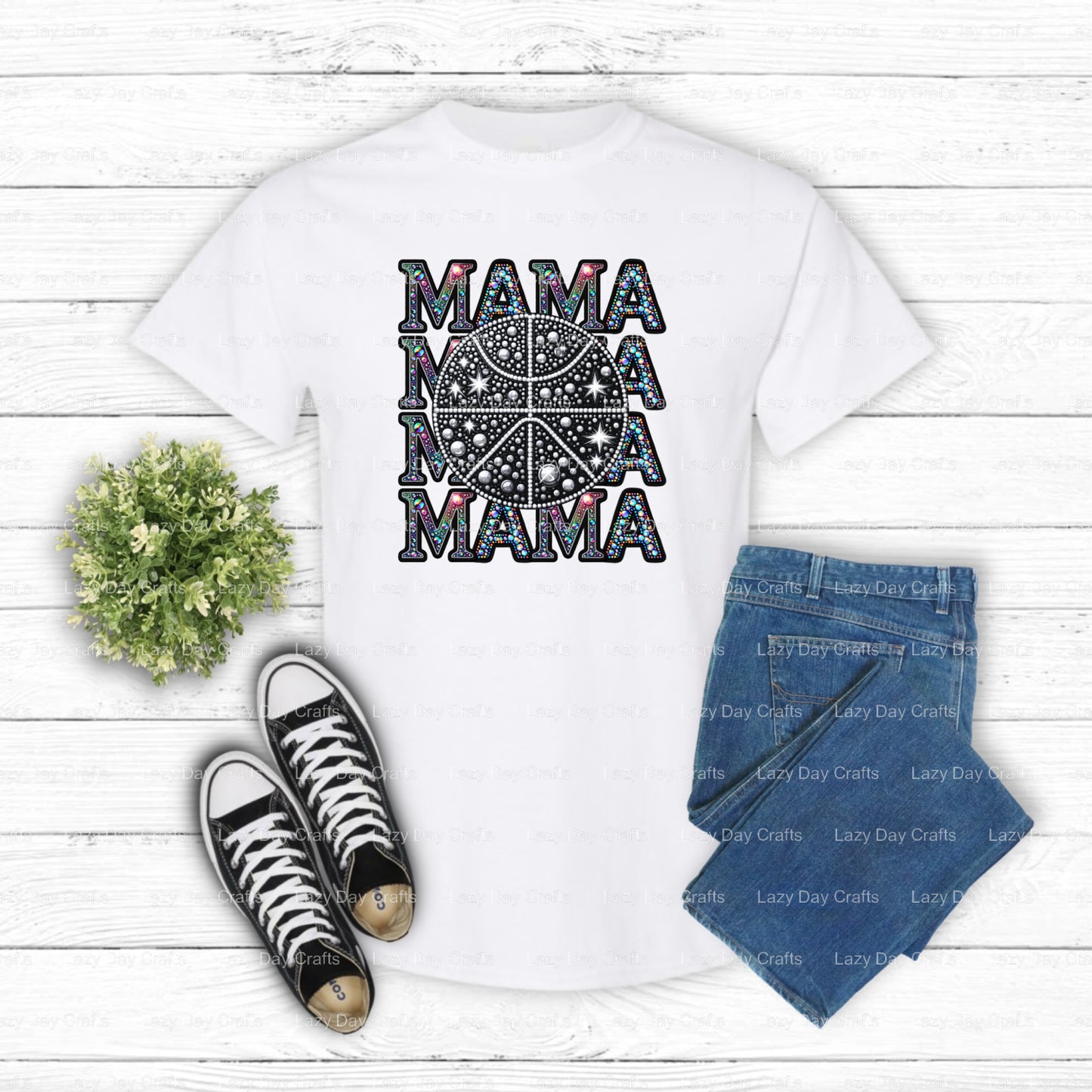MAMA BASKETBALL – Basketball DTF Transfer (view 1 of 2) – by Lazy Day Crafts – DTF Transfers – Basketball, DTF Transfers