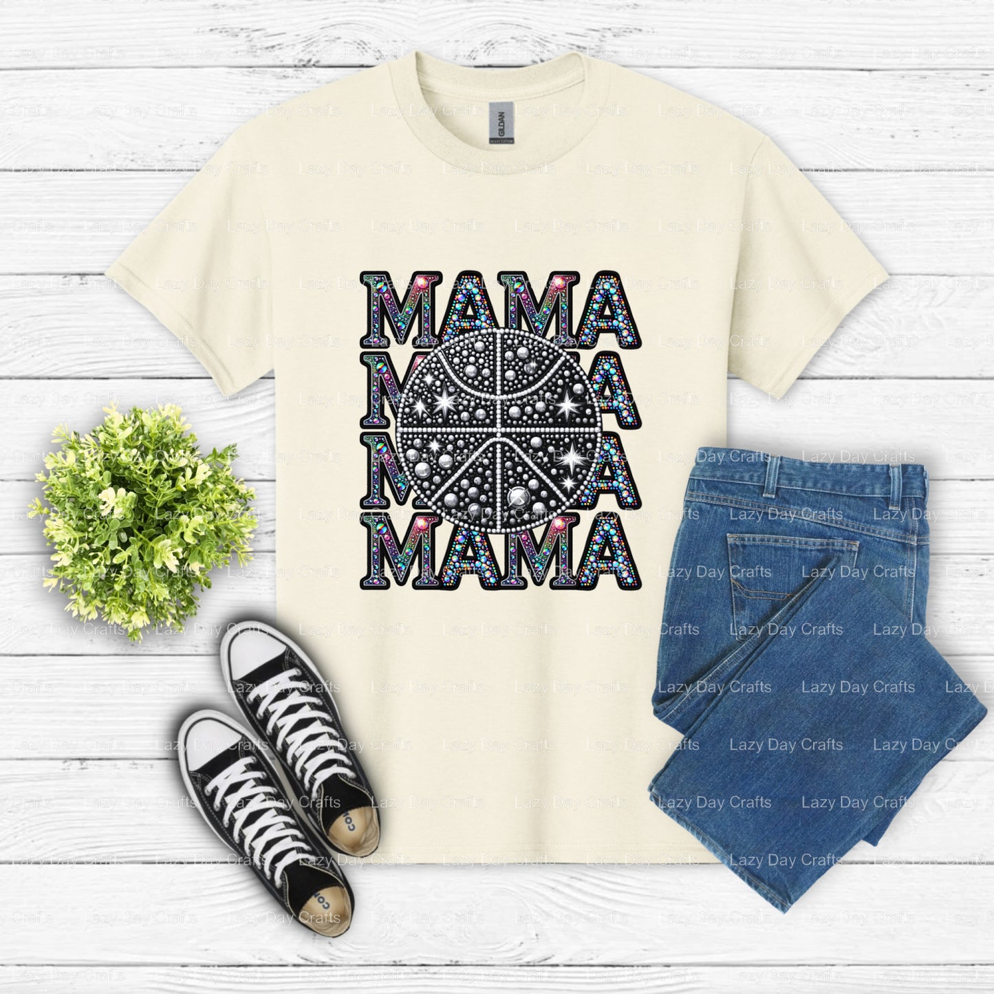 MAMA BASKETBALL – Basketball DTF Transfer (view 2 of 2) – by Lazy Day Crafts – DTF Transfers – Basketball, DTF Transfers