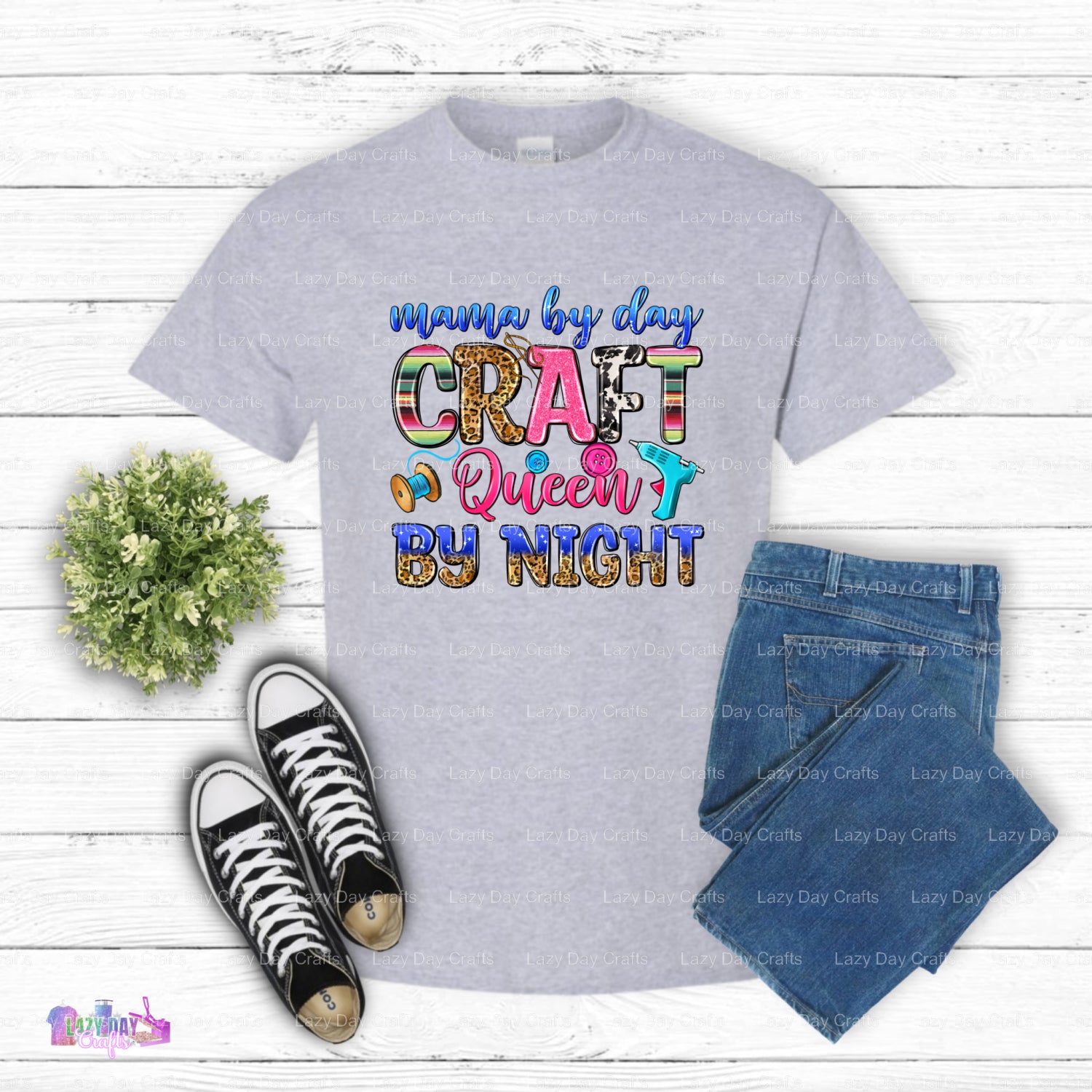 MAMA BY DAY CRAFT QUEEN BY NIGHT – Crafting DTF Transfer (view 2 of 2) – by Lazy Day Crafts – DTF Transfers – Crafting, Ap...