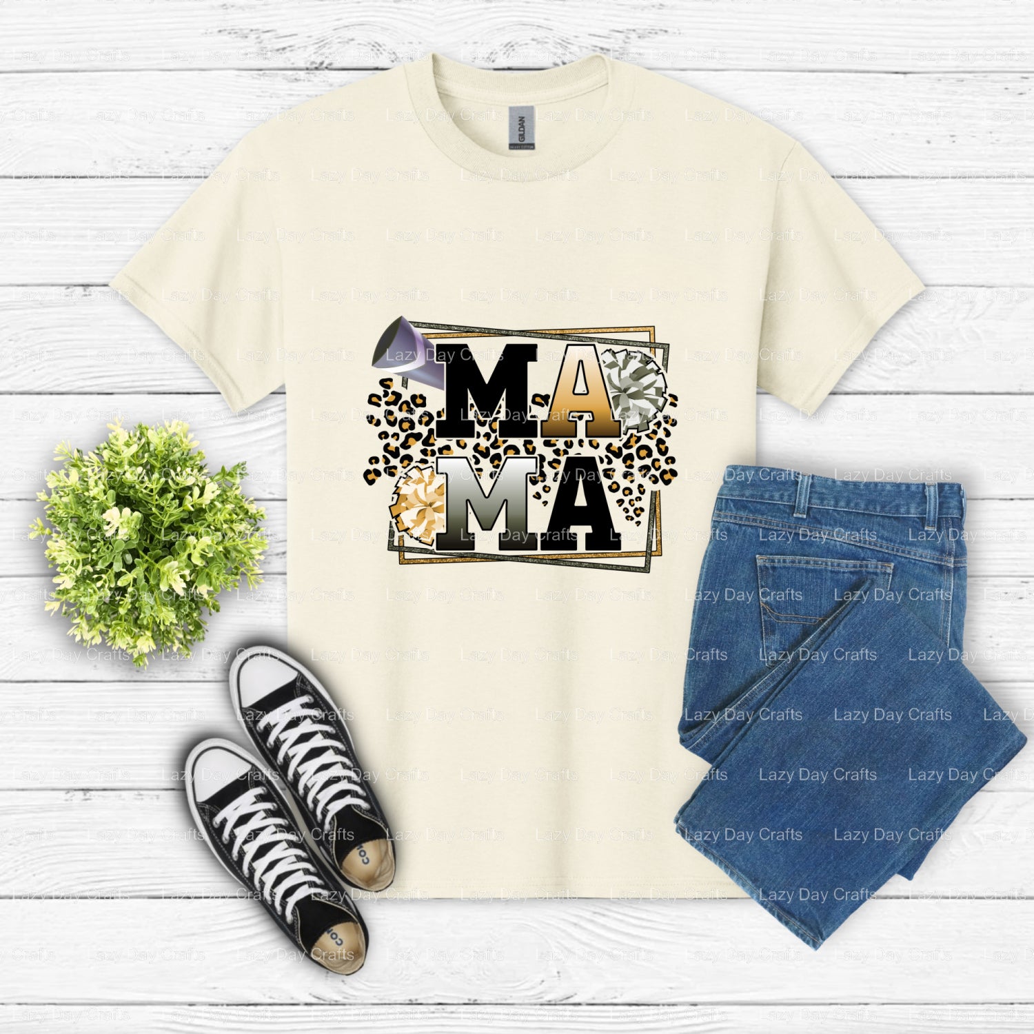 MAMA CHEER – cheer DTF Transfer (view 2 of 2) – by Lazy Day Crafts – DTF Transfers – DTF Transfers, Premade DTF