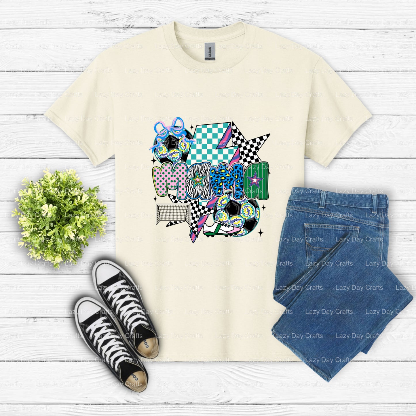 MAMA SOCCER – Soccer DTF Transfer (view 2 of 2) – by Lazy Day Crafts – DTF Transfers – Soccer, DTF Transfers