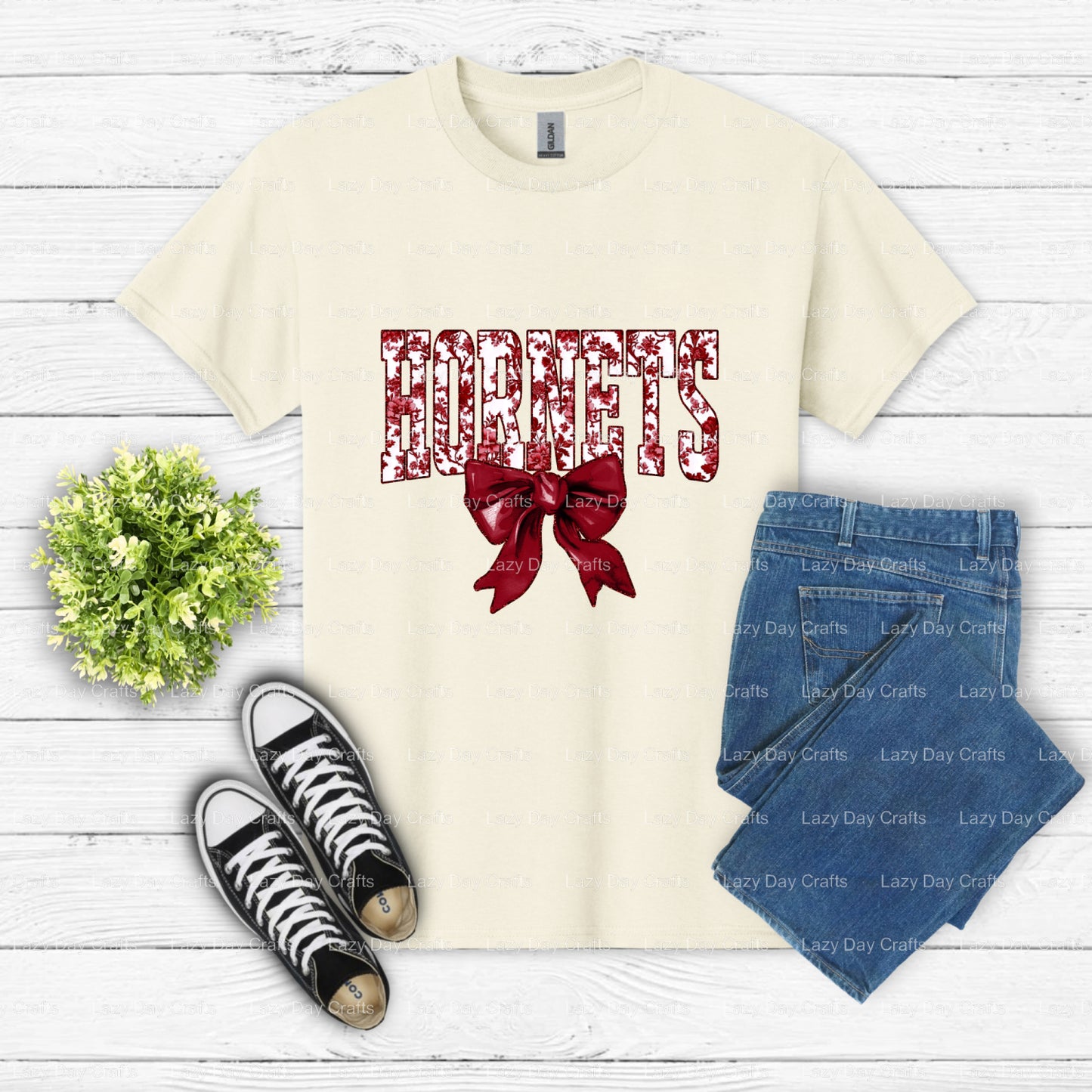 Maroon Hornet Mascot – School Spirit DTF Transfer (view 1 of 2) – by Lazy Day Crafts – DTF Transfers – School Mascot, Appa...
