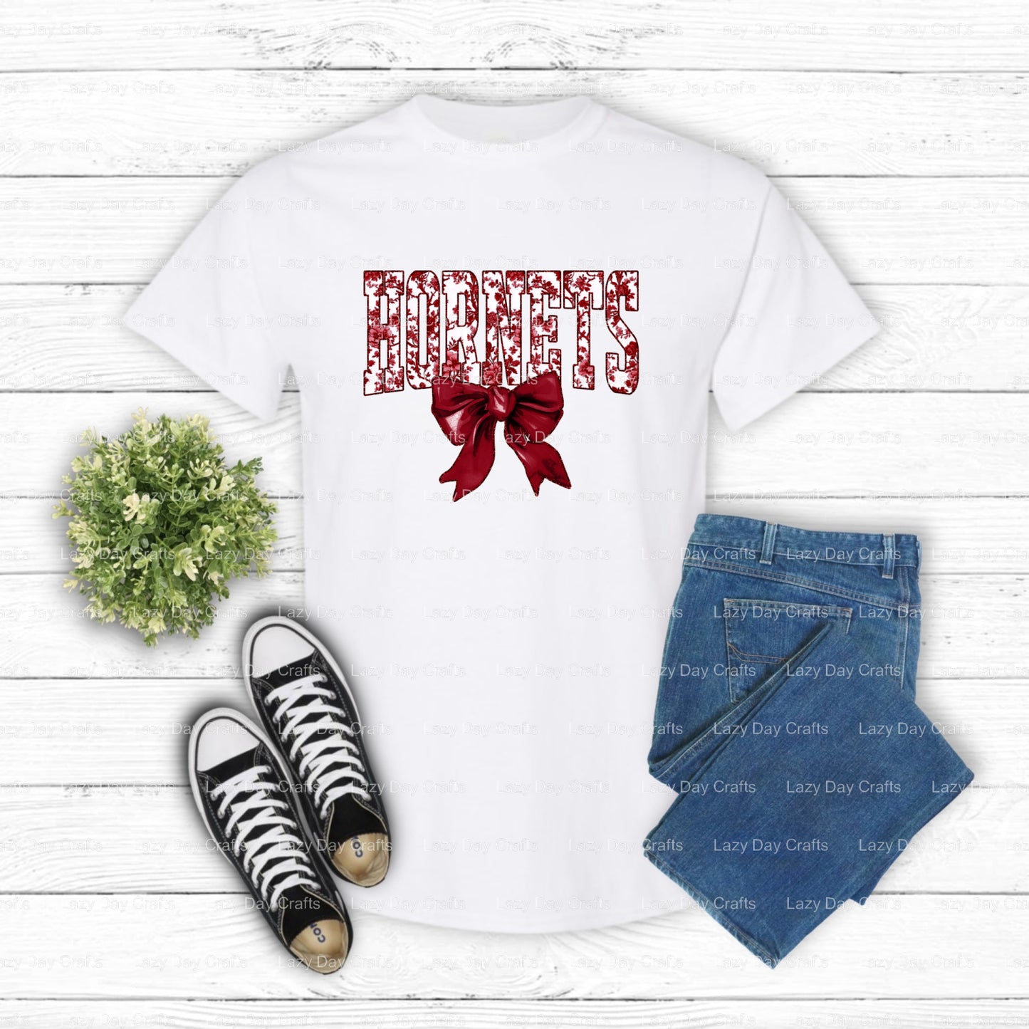 Maroon Hornet Mascot – School Spirit DTF Transfer (view 2 of 2) – by Lazy Day Crafts – DTF Transfers – School Mascot, Appa...