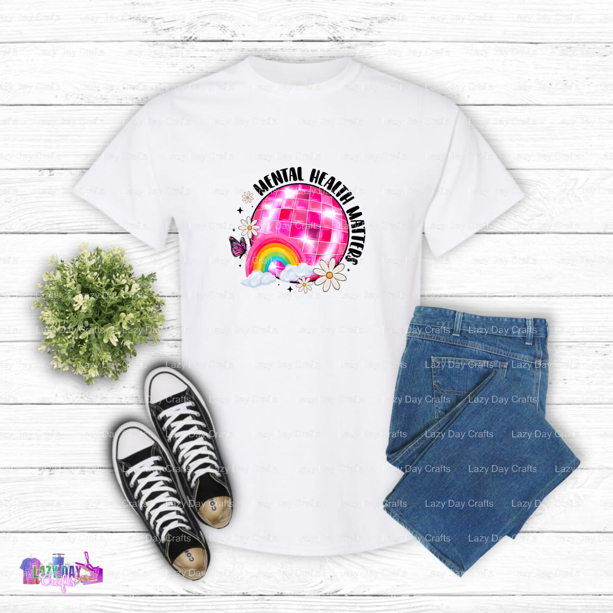 Mental Health Matters – Mental Health DTF Transfer (view 1 of 2) – by Lazy Day Crafts – DTF Transfers – Mental Health, DTF...