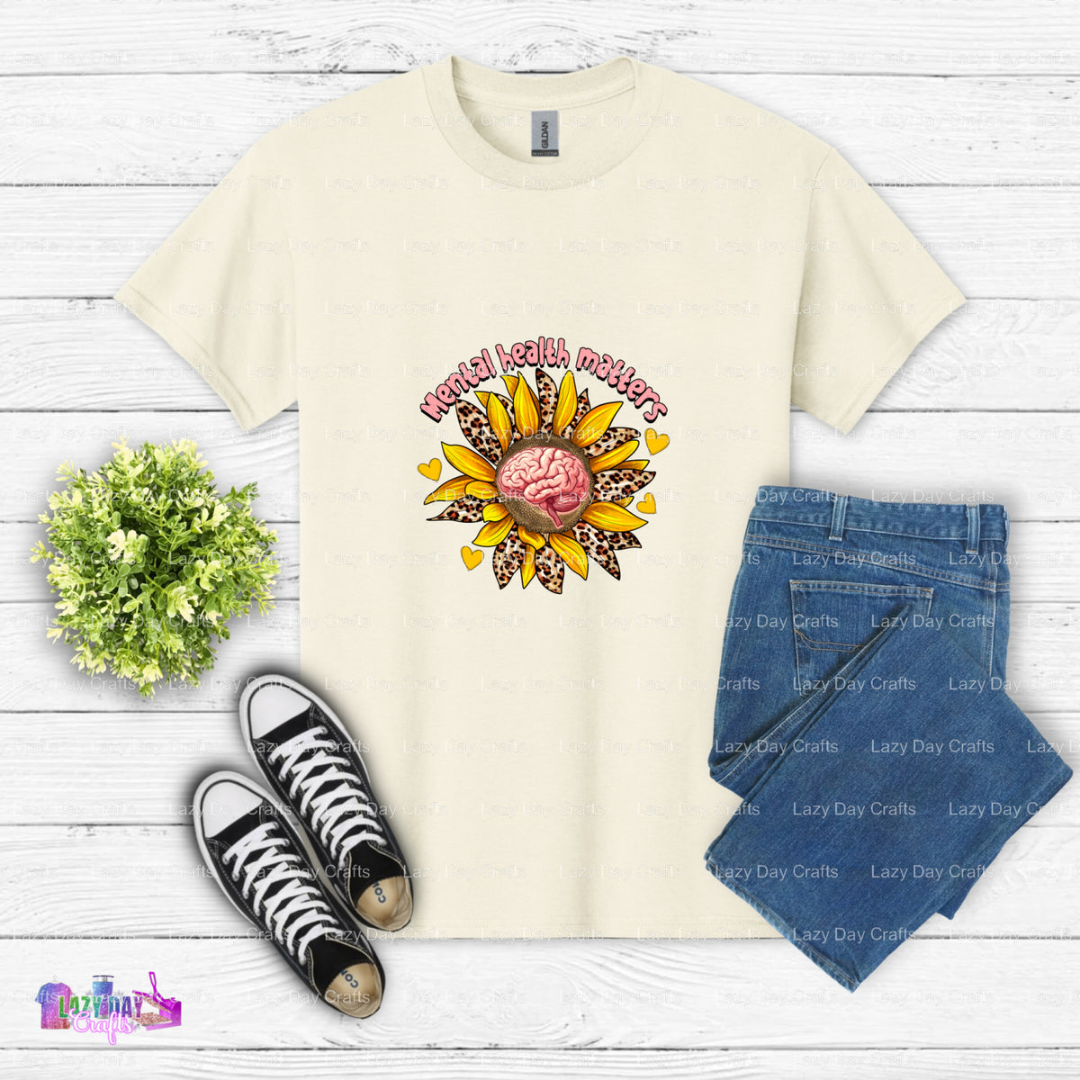 Mental Health Matters – Mental Health DTF Transfer (view 2 of 2) – by Lazy Day Crafts – DTF Transfers – Mental Health, DTF...