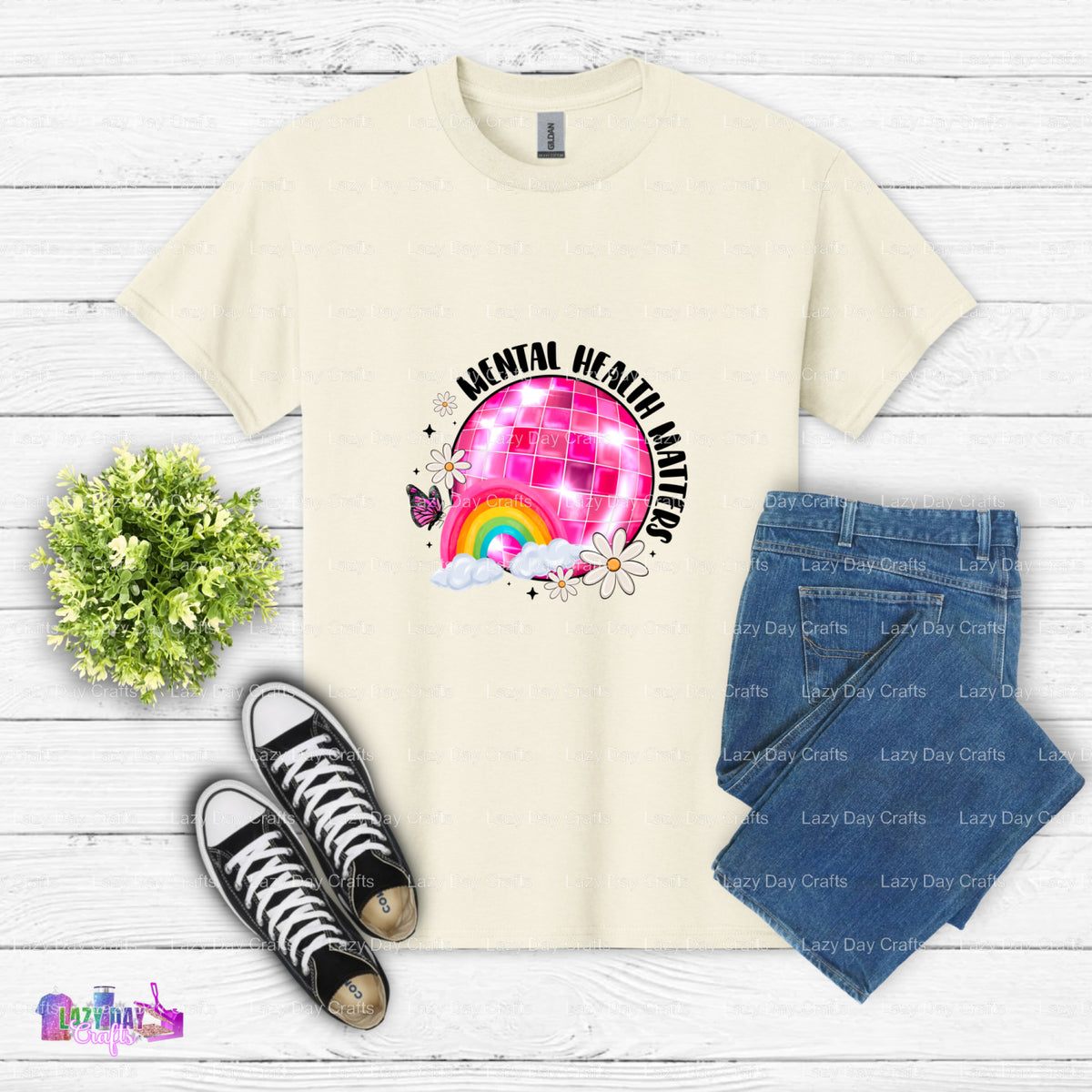 Mental Health Matters – Mental Health DTF Transfer (view 2 of 2) – by Lazy Day Crafts – DTF Transfers – Mental Health, DTF...