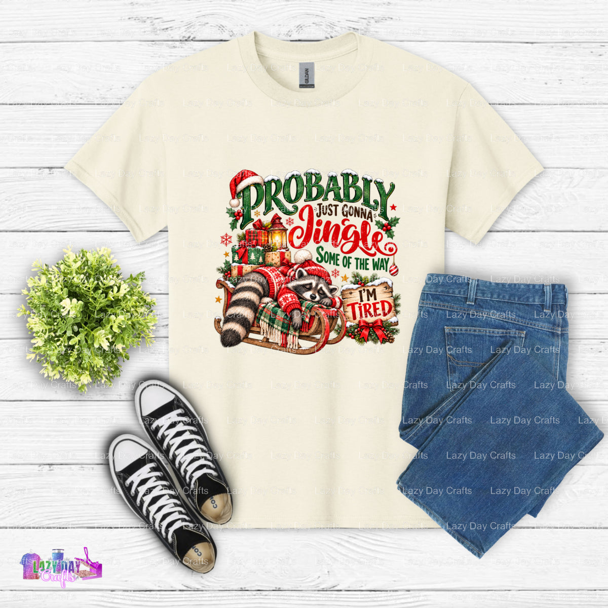 MERRY AND BRIGHT – Christmas Ready to Press DTF Transfer (view 2 of 2) – by Lazy Day Crafts – DTF Transfers – DTF Transfer...