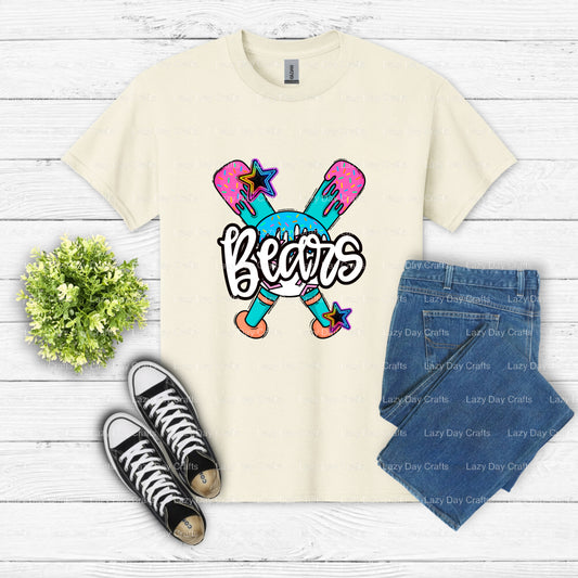 Mighty Bear Mascot '00' – School Spirit DTF Transfer (view 1 of 2) – by Lazy Day Crafts – DTF Transfers – School Mascot, A...