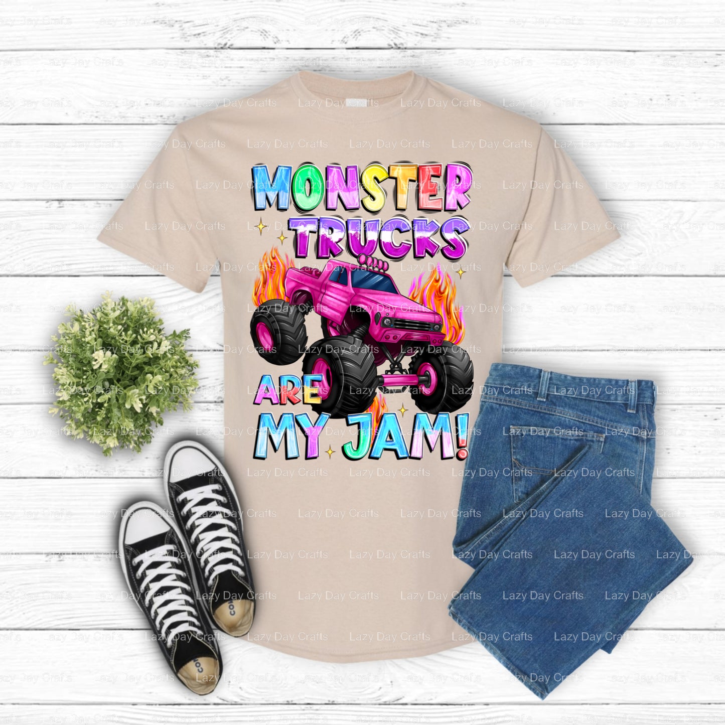MONSTER TRUCKS ARE MY JAM! – Off Road DTF Transfer (view 2 of 2) – by Lazy Day Crafts – DTF Transfers – DTF Transfers, Pre...