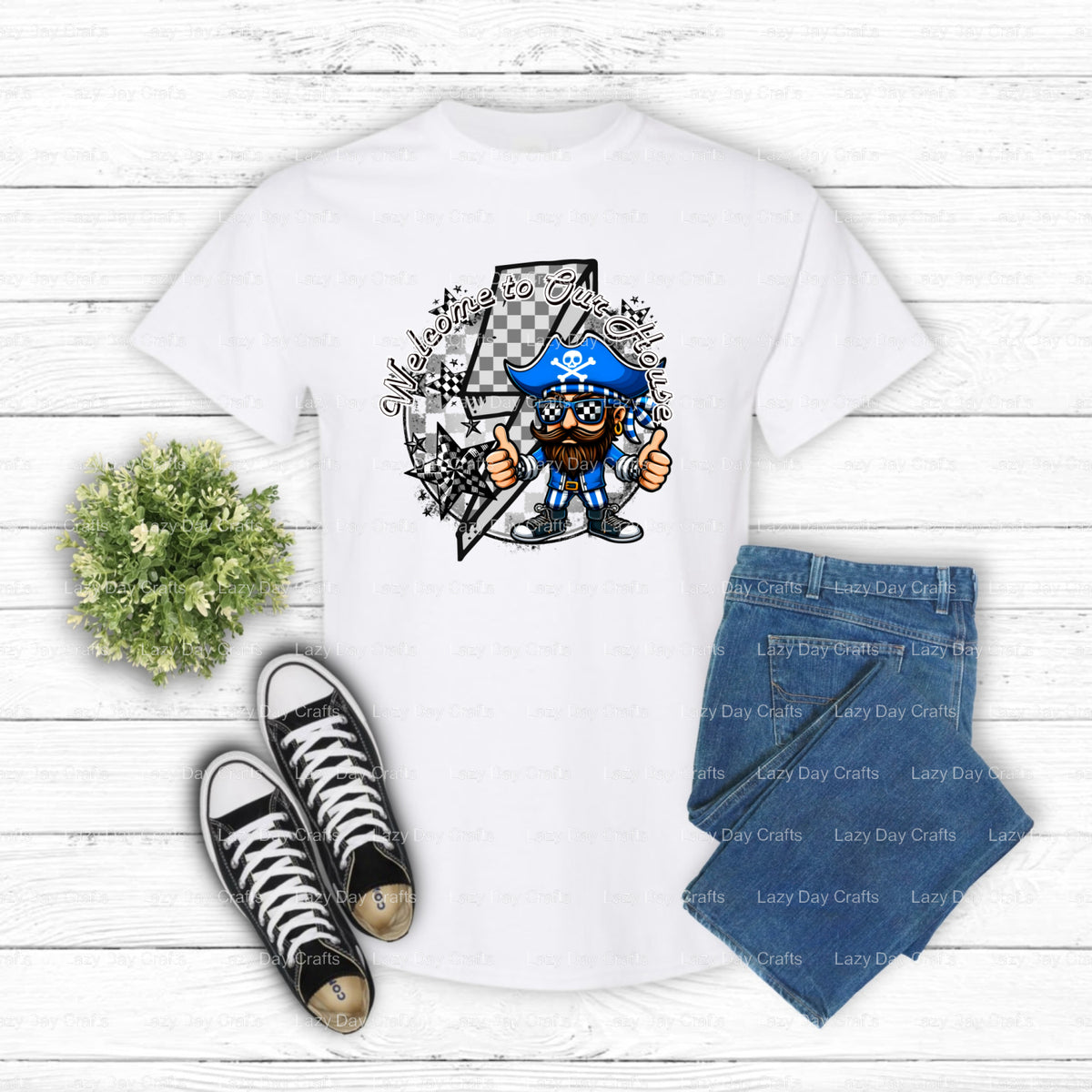 Moonlit Pirate Ship – Pirates DTF Transfer (view 2 of 2) – by Lazy Day Crafts – DTF Transfers – Lazy Day Crafts, Apparel C...