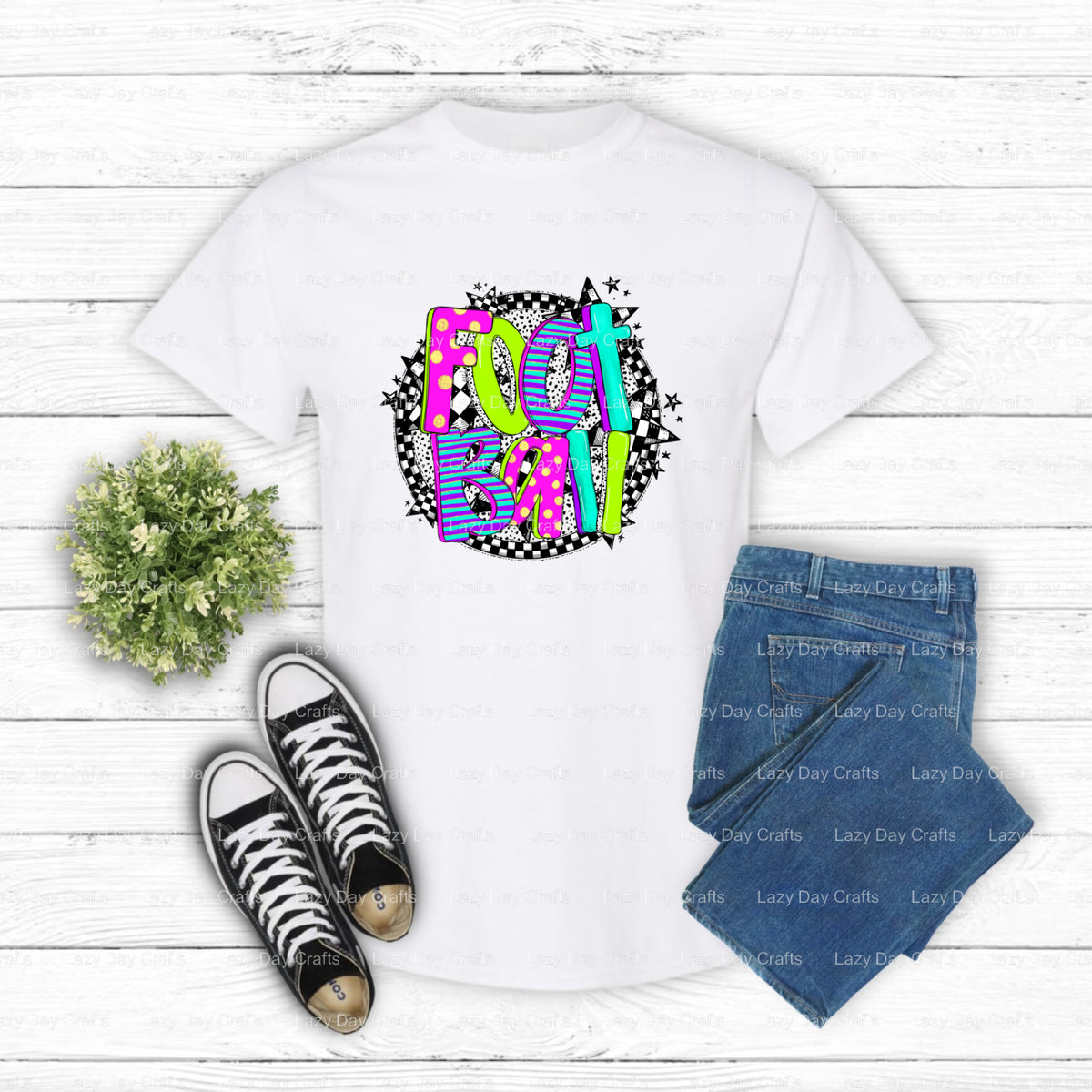 My First Game Day – Football DTF Transfer (view 1 of 2) – by Lazy Day Crafts – DTF Transfers – DTF Transfers, Premade DTF