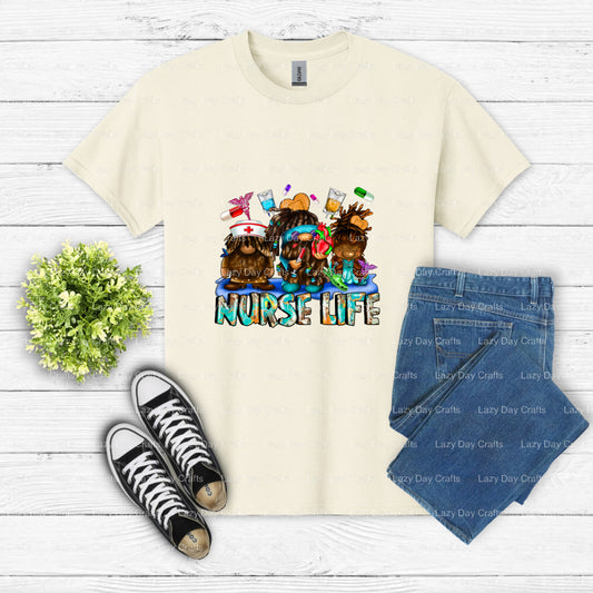 Nurse Life – Nurse Ready to Press DTF Transfer (view 1 of 2) – by Lazy Day Crafts – DTF Transfers – Nurse, DTF Transfers