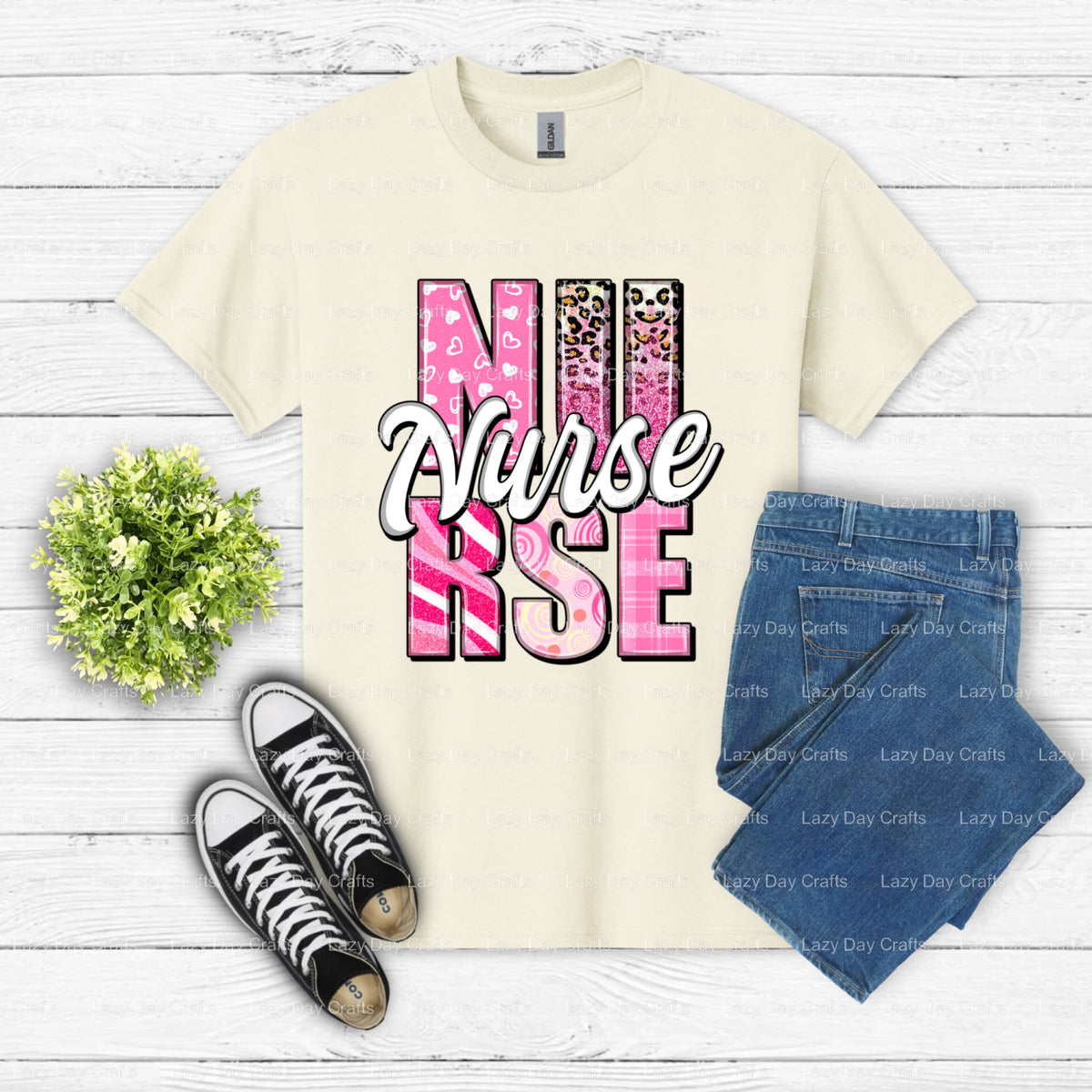 NURSE – Nurse DTF Transfer (view 2 of 2) – by Lazy Day Crafts – DTF Transfers – Nurse, DTF Transfers