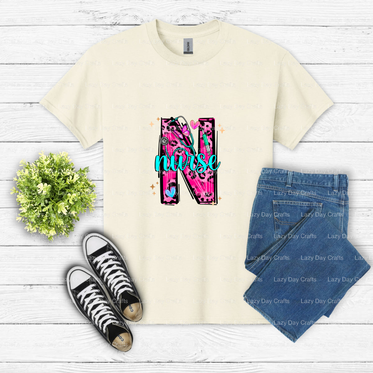 NURSE Ready to Press DTF Transfer (view 1 of 2) – by Lazy Day Crafts – DTF Transfers – DTF Transfers, Premade DTF