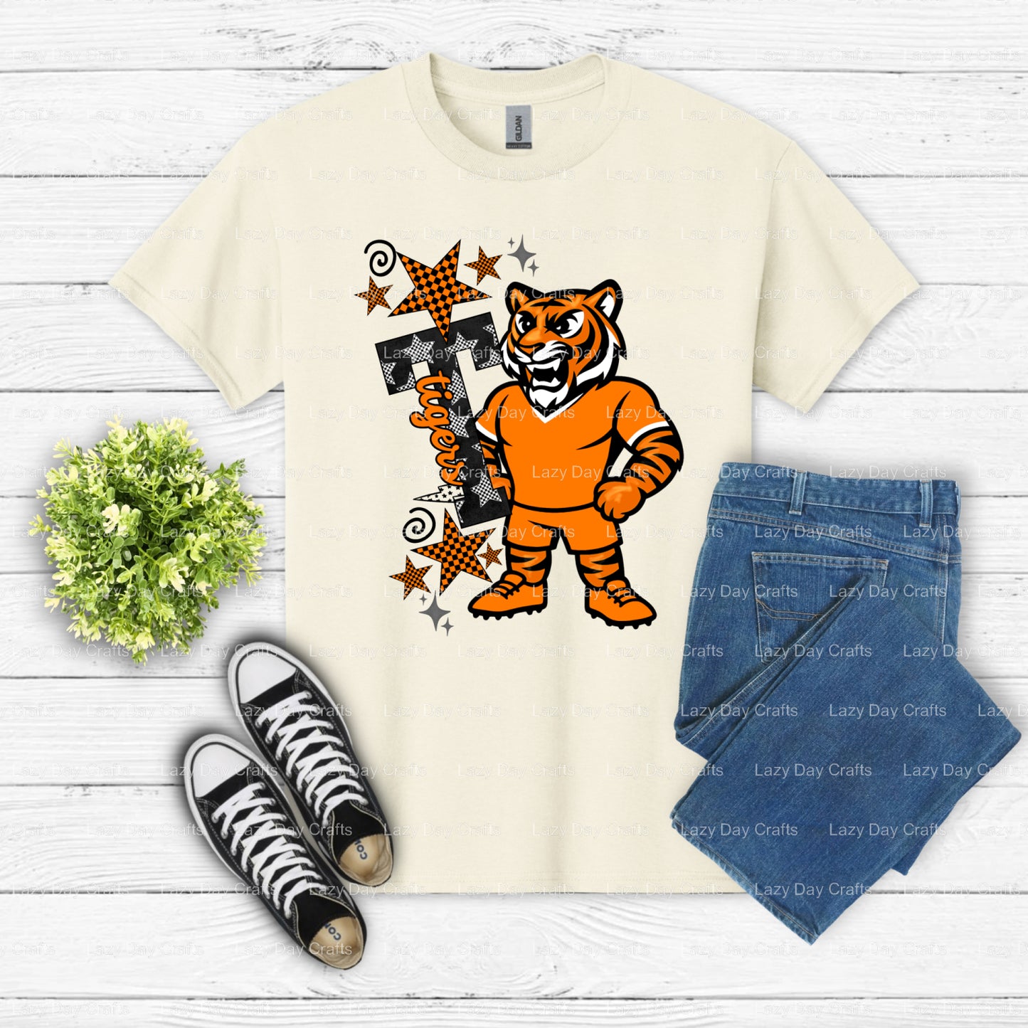 ORANGE TIGERS – Tigers DTF Transfer (view 1 of 2) – by Lazy Day Crafts – DTF Transfers – DTF Transfers, Premade DTF