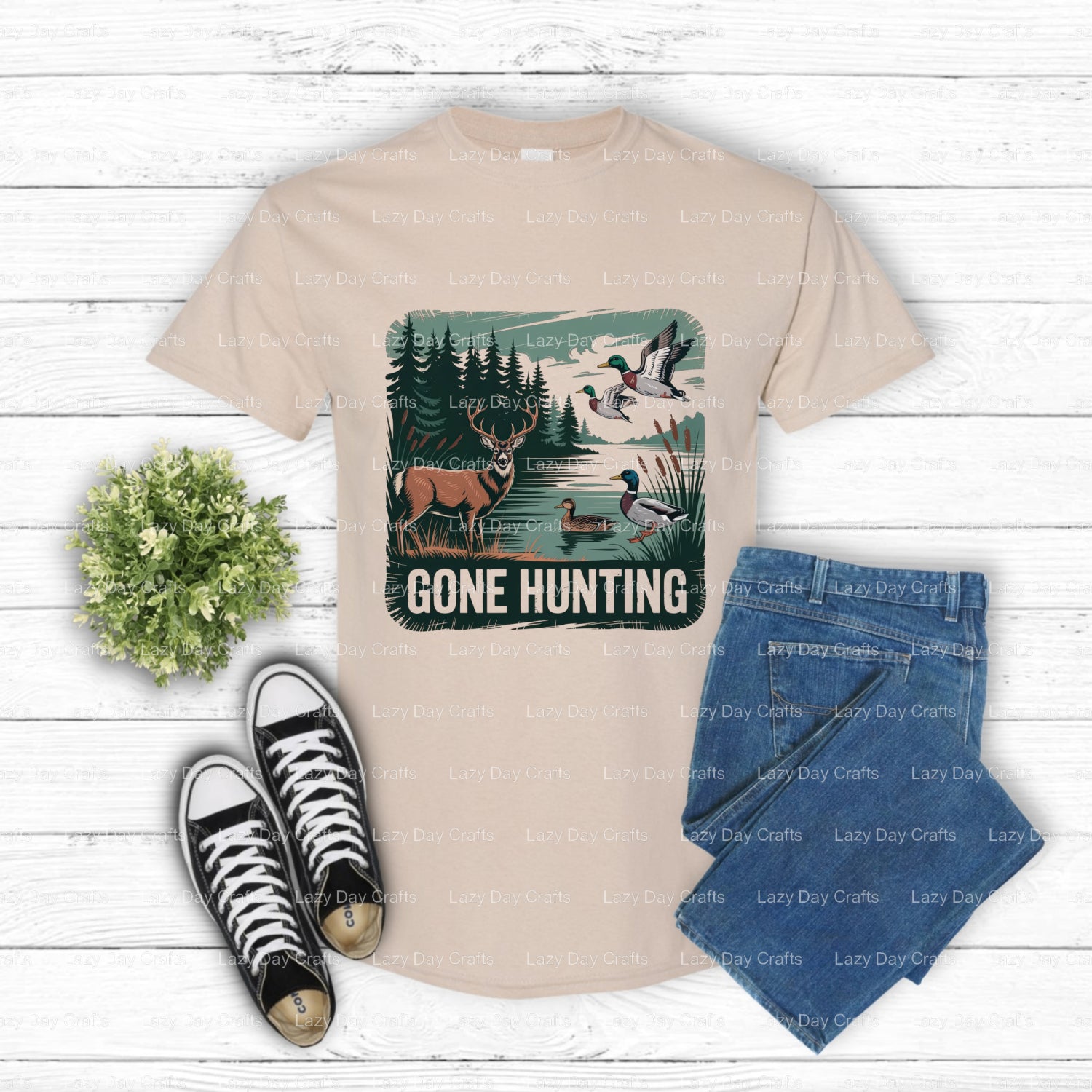 OWLS Green Camo – hunting DTF Transfer (view 2 of 2) – by Lazy Day Crafts – DTF Transfers – DTF Transfers, Custom apparel