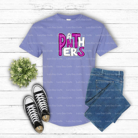 PA PANTHERS Mascot – School Spirit DTF Transfer (view 1 of 2) – by Lazy Day Crafts – DTF Transfers – School Spirit, DTF Tr...