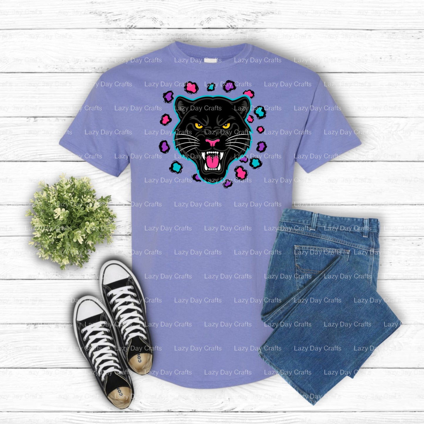 Panther Head – DTF Transfer (view 1 of 3) – by Lazy Day Crafts – DTF Transfers – DTF Transfers, Premade DTF