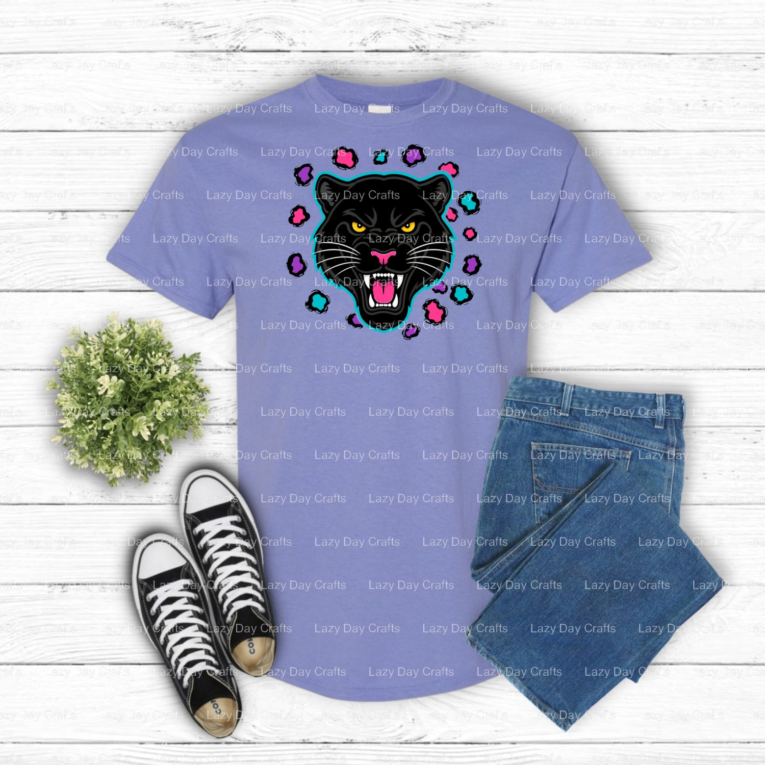 Panther Head – DTF Transfer (view 1 of 3) – by Lazy Day Crafts – DTF Transfers – DTF Transfers, Premade DTF