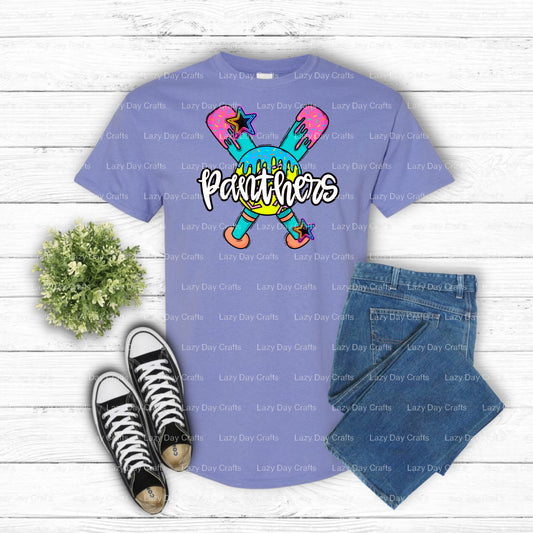 Panther Head Mascot – School Spirit DTF Transfer (view 1 of 2) – by Lazy Day Crafts – DTF Transfers – School Mascot, Schoo...