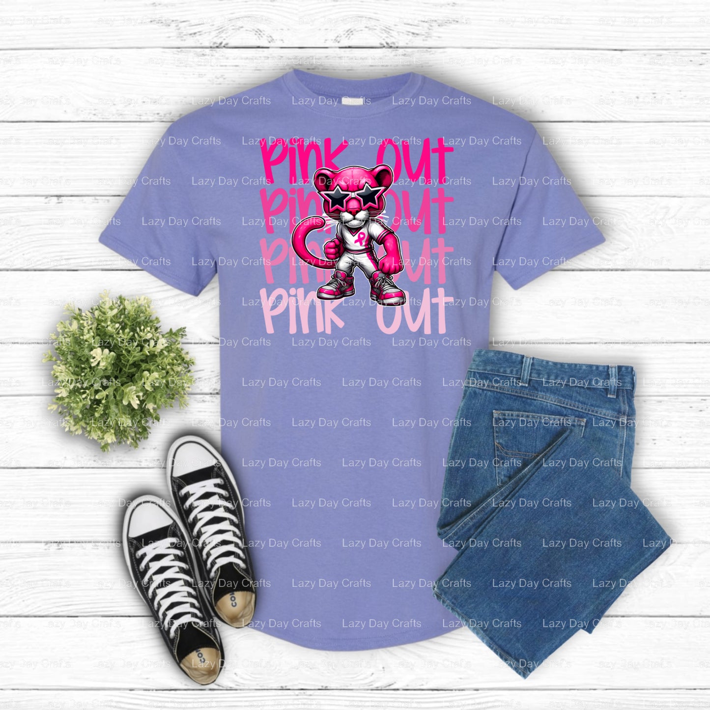 Panther Head Mascot – School Spirit DTF Transfer (view 1 of 2) – by Lazy Day Crafts – DTF Transfers – School Spirit, Appar...