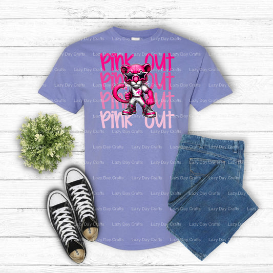 Panther Head Mascot – School Spirit DTF Transfer (view 1 of 2) – by Lazy Day Crafts – DTF Transfers – School Spirit, Appar...