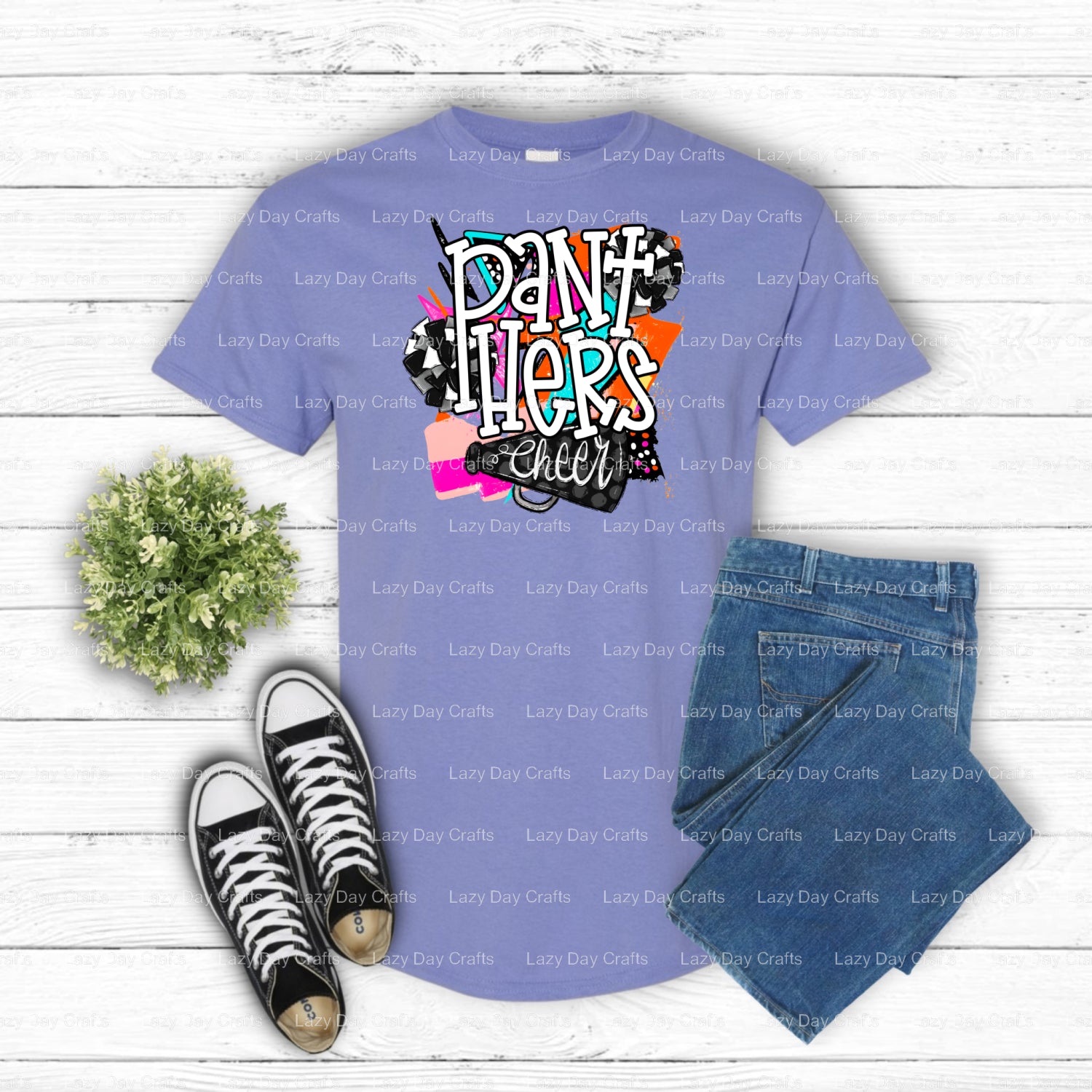 Panther Head Mascot – School Spirit DTF Transfer (view 1 of 2) – by Lazy Day Crafts – DTF Transfers – School Mascot, Appar...